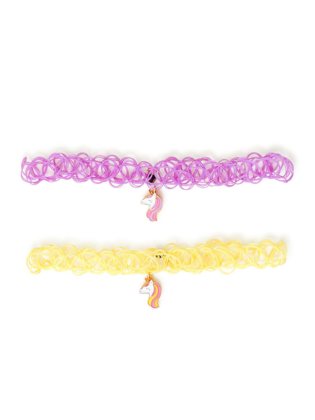 Accessorize Girls Set Of 2 Unicorn Charm Choker Necklaces