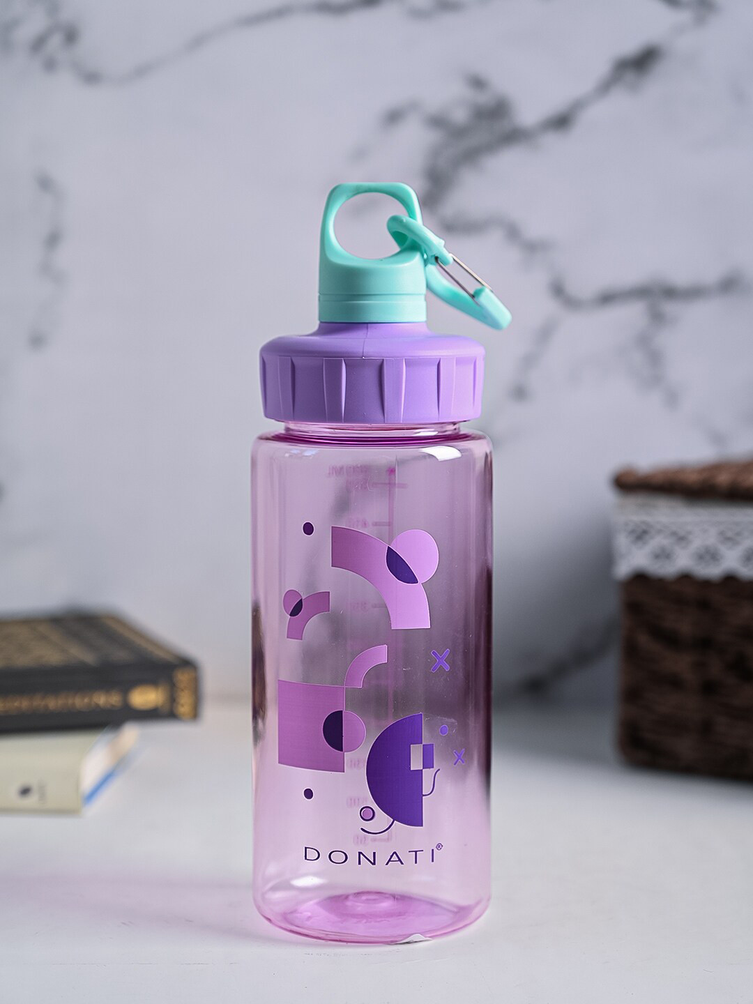 MARKET99 Lavender Abstract Plastic Spill Proof Water Bottle - 350ml