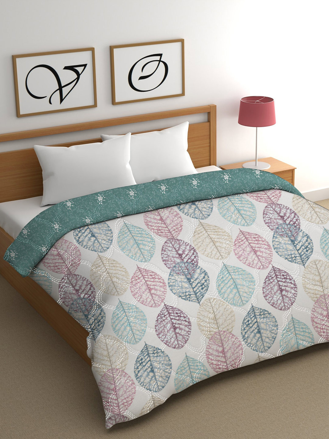 CHHAVI INDIA White & Yellow Ethnic Motifs AC Room 210 GSM Double Bed Comforter