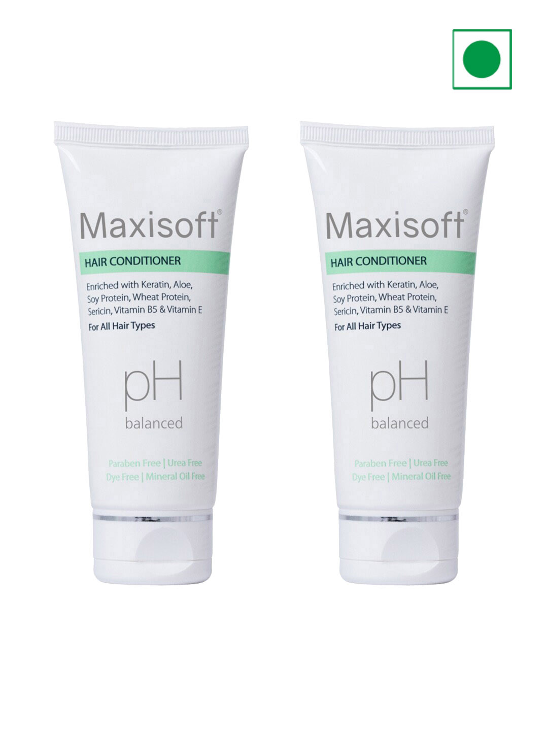 Maxisoft Set of 2 pH Balanced Hair Conditioner with Keratin & Aloe - 100 ml each