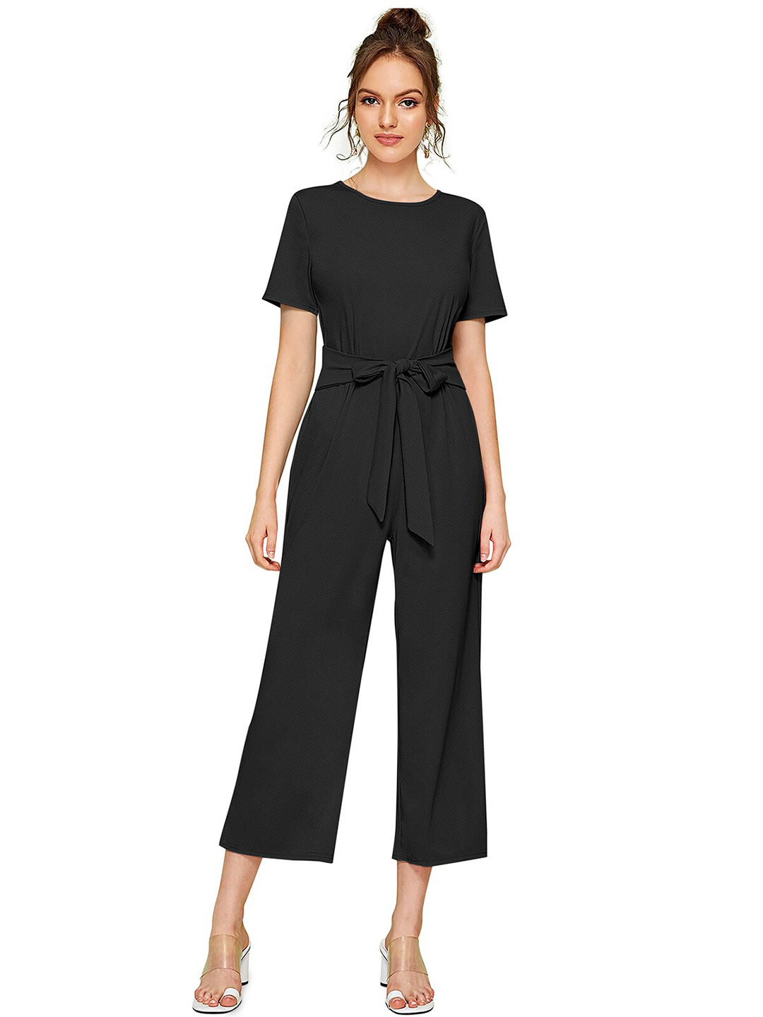 BAESD Waist Tie Ups Basic Jumpsuit