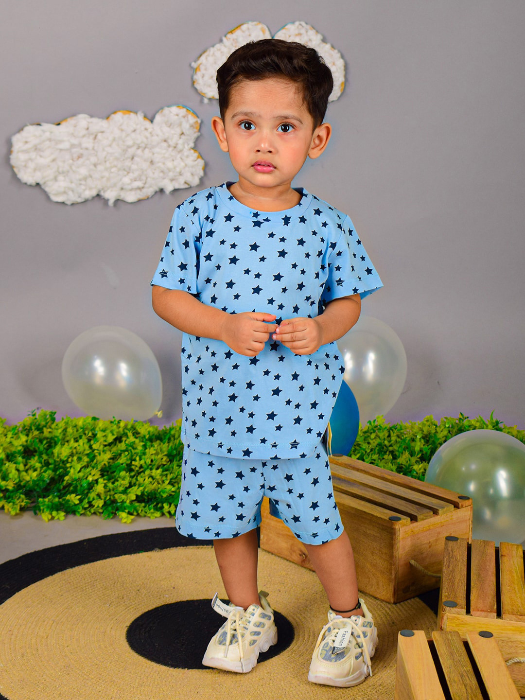 Nino Bambino Boys Geometric Cotton T-shirt