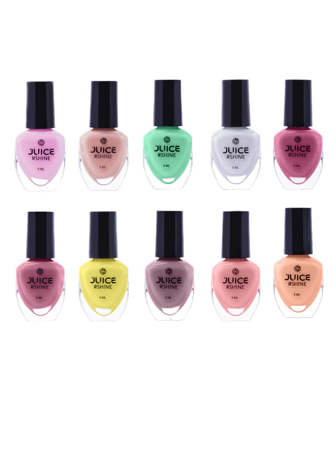 JUICE Juice Shine 10Pcs LongLasting Nail Polish-5mlEach-102-111-251-253-288-31-63-76-77-78