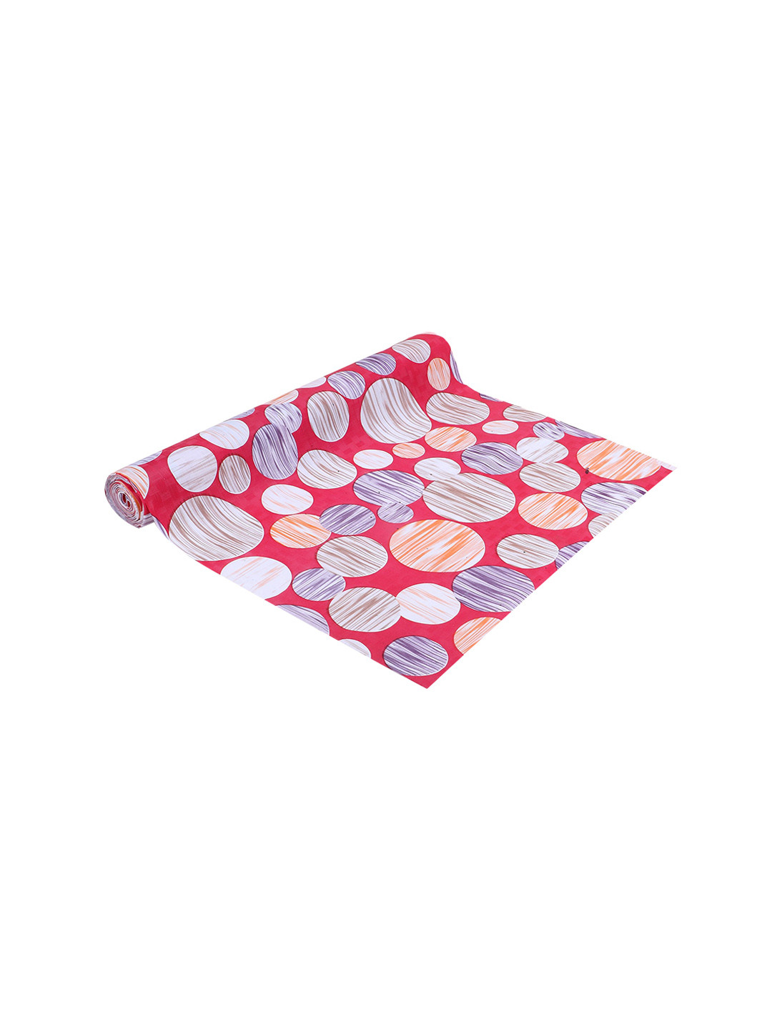 Dakshya Industries Pink & White Geometric Printed Shelf Liner