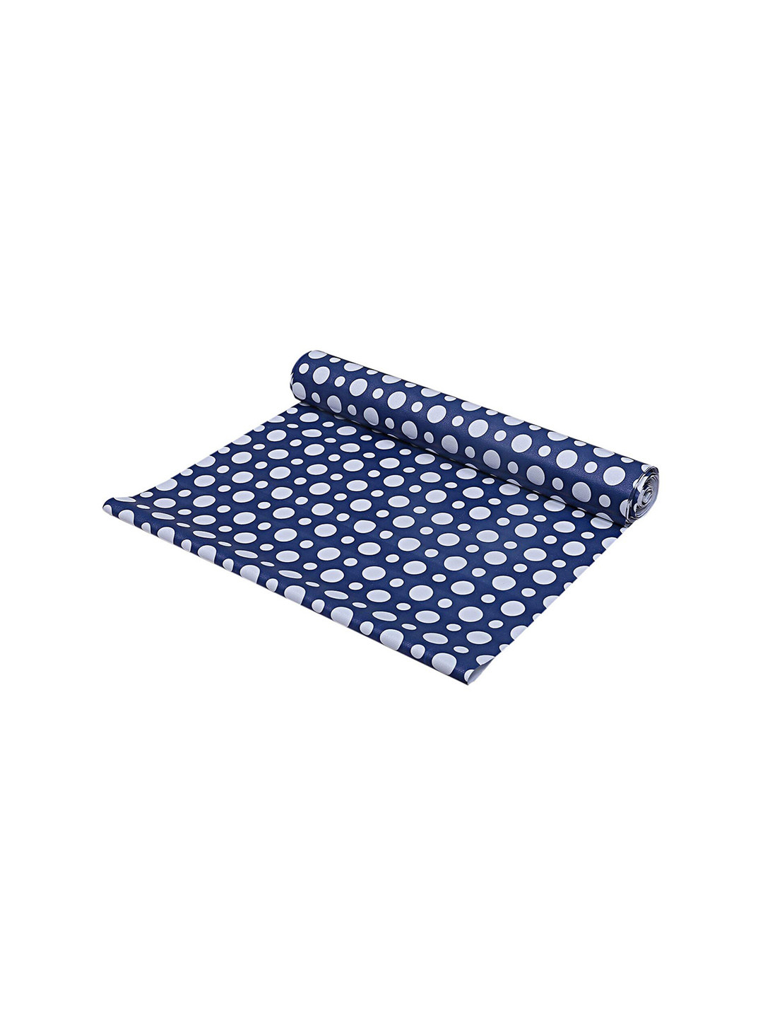 Dakshya Industries Blue Polka Dots Printed Anti Slip Self Cover Roll