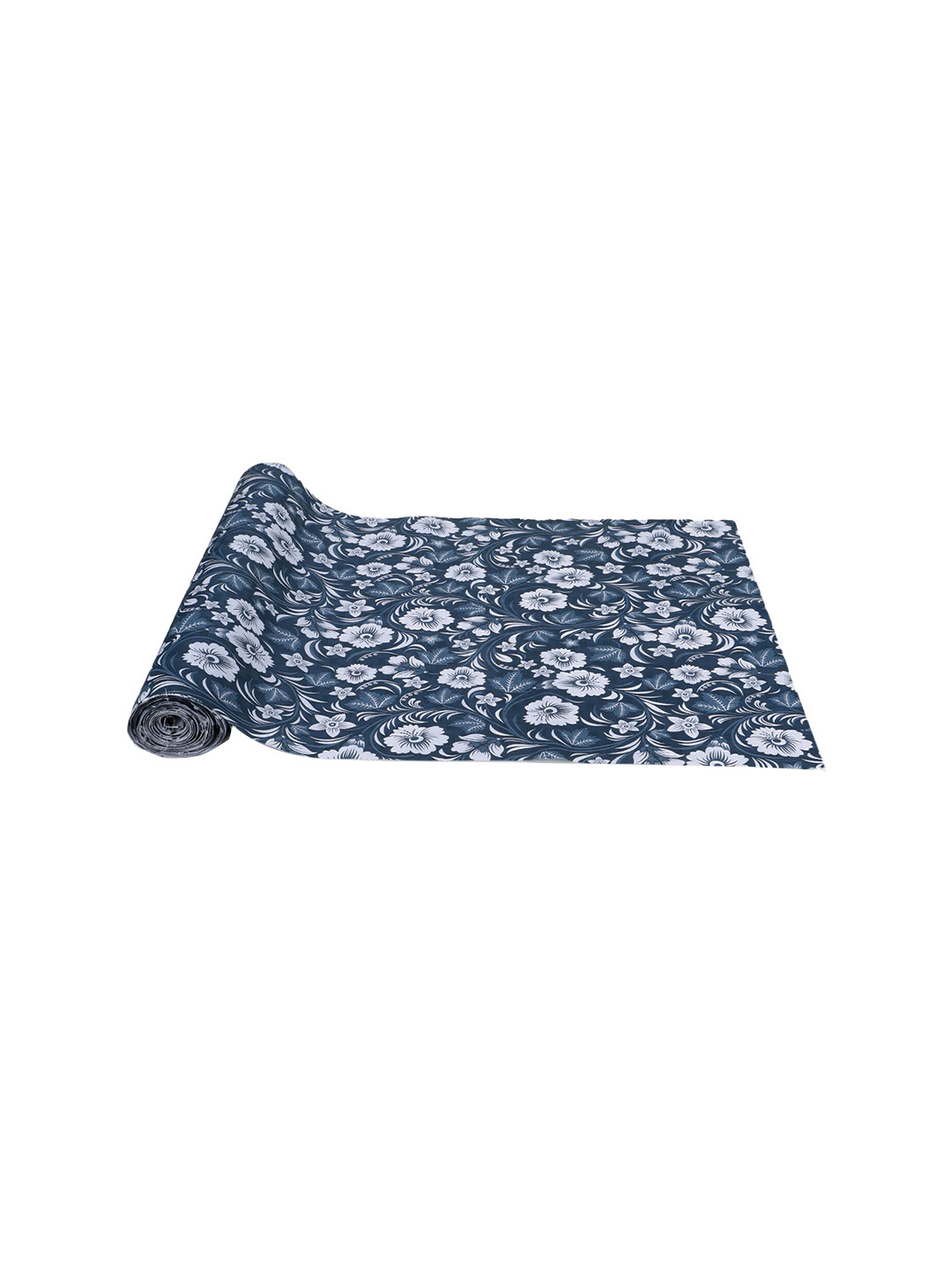 Dakshya Industries Small Flower Blue Printed PVC Shelf Liner