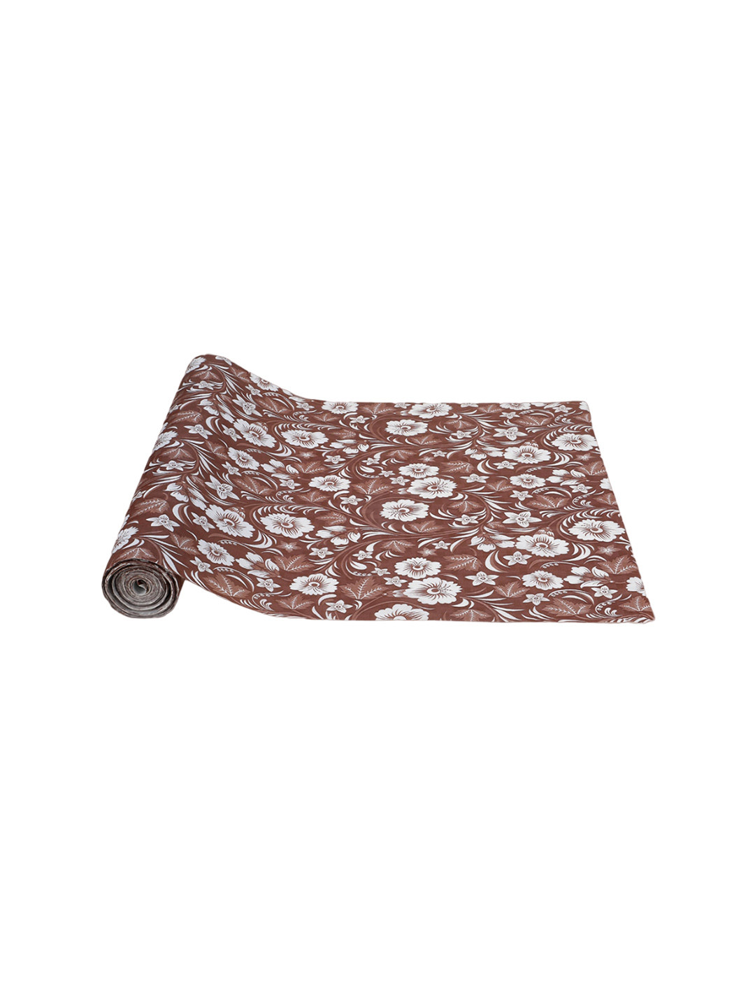 Dakshya Industries Brown Small Flower Printed Anti Slip Self Cover Roll