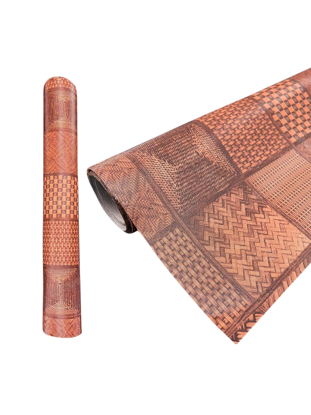 Dakshya Industries Brown Chatai Printed Anti Slip Self Cover Roll