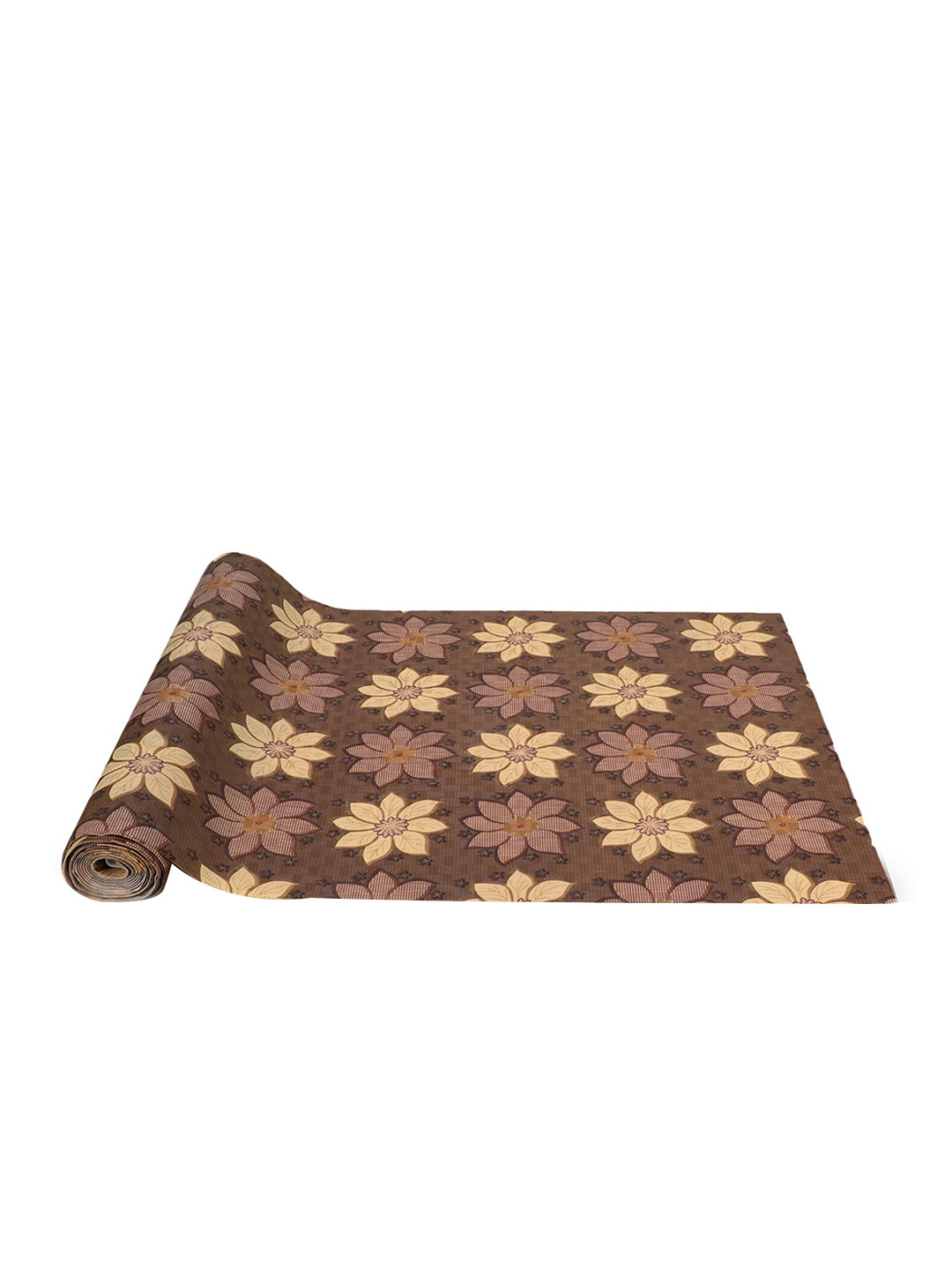 Dakshya Industries Brown Star-Printed Anti Slip Self Cover Roll - 10 m
