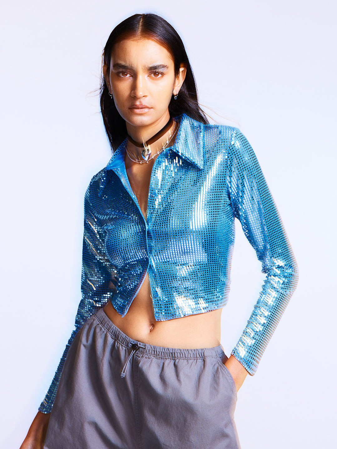 H&M Embellished Jersey Shirt