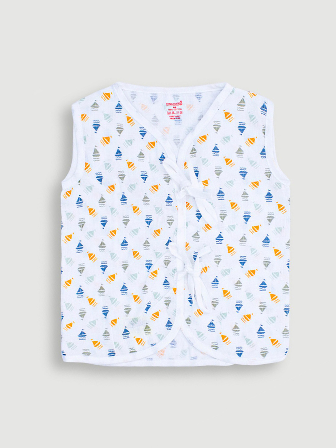 Born Babies Infants Printed Innerwear Organic Cotton Jhabla