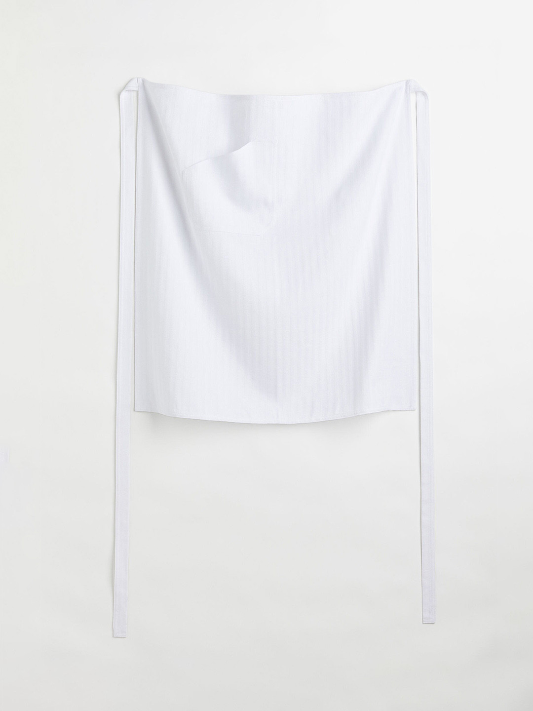 H&M White Linen-Blend Apron