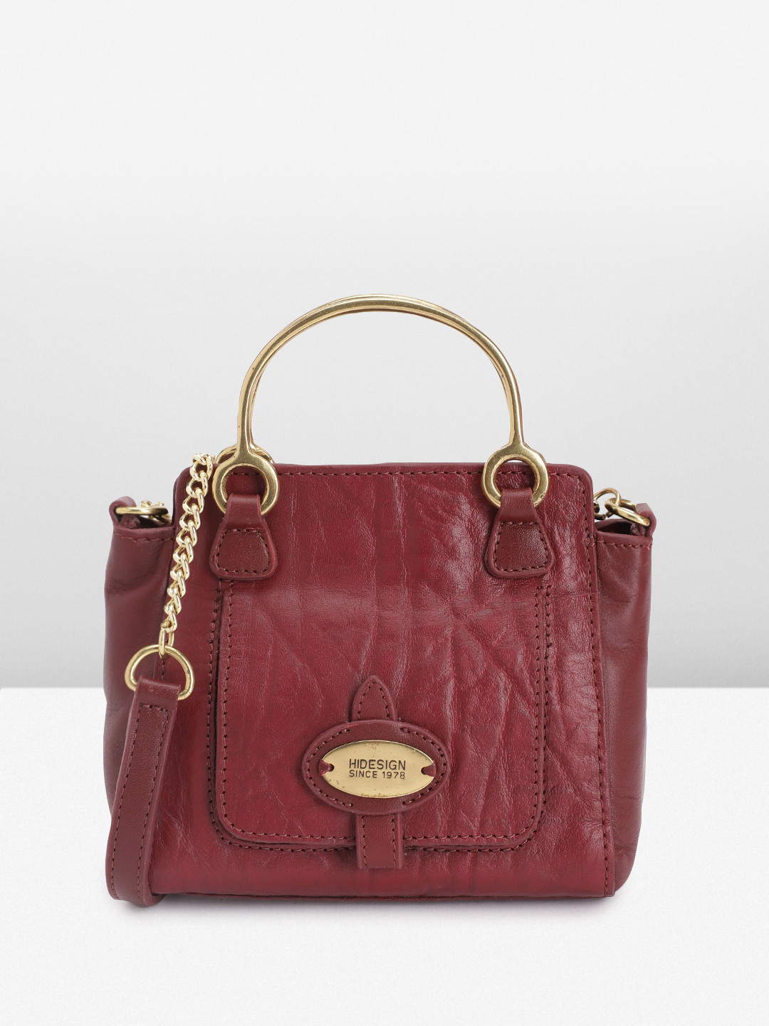 Hidesign Ranch Leather Structured Handheld Bag