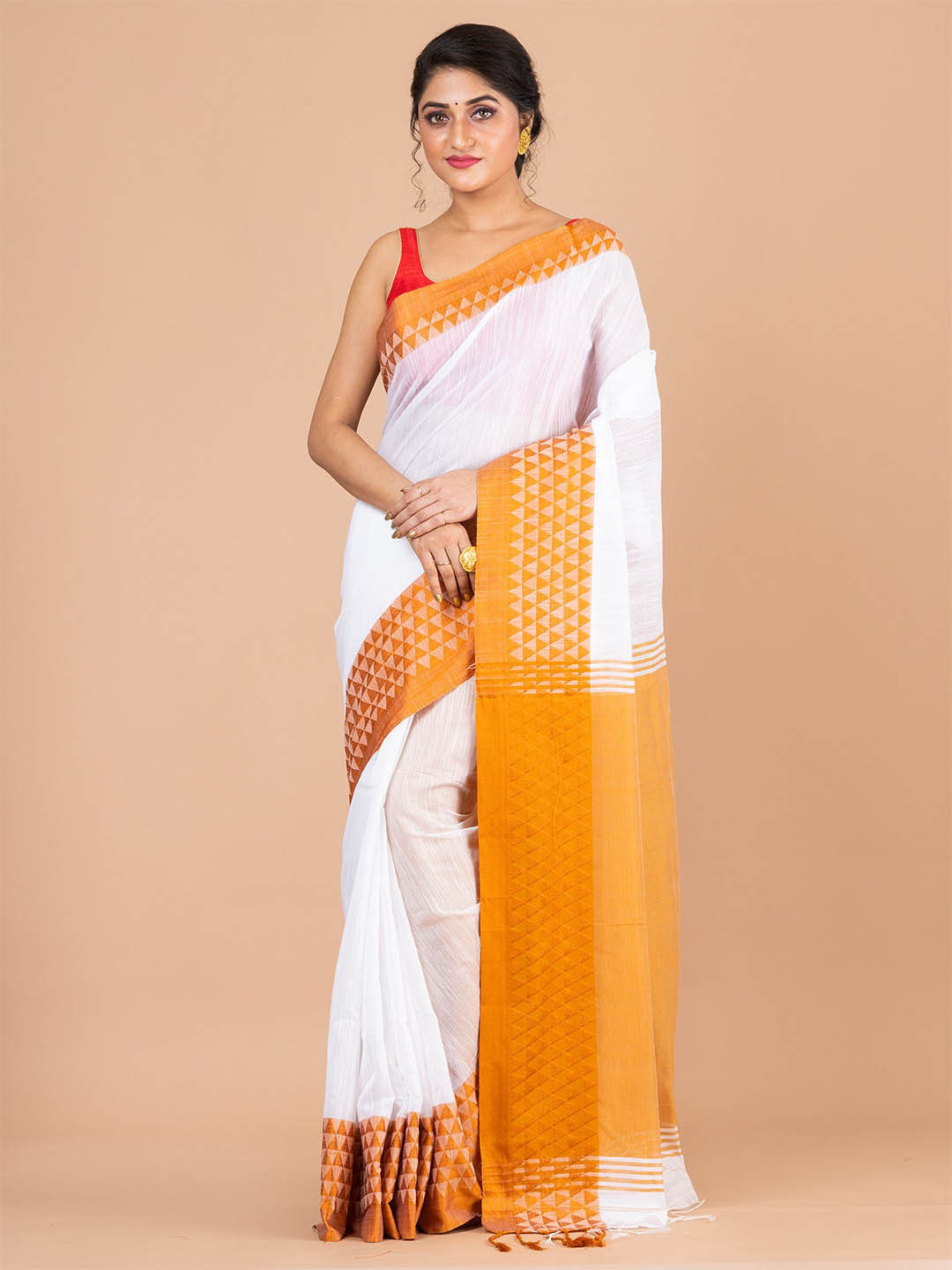 HOUSE OF ARLI Woven Design Border Detail Saree