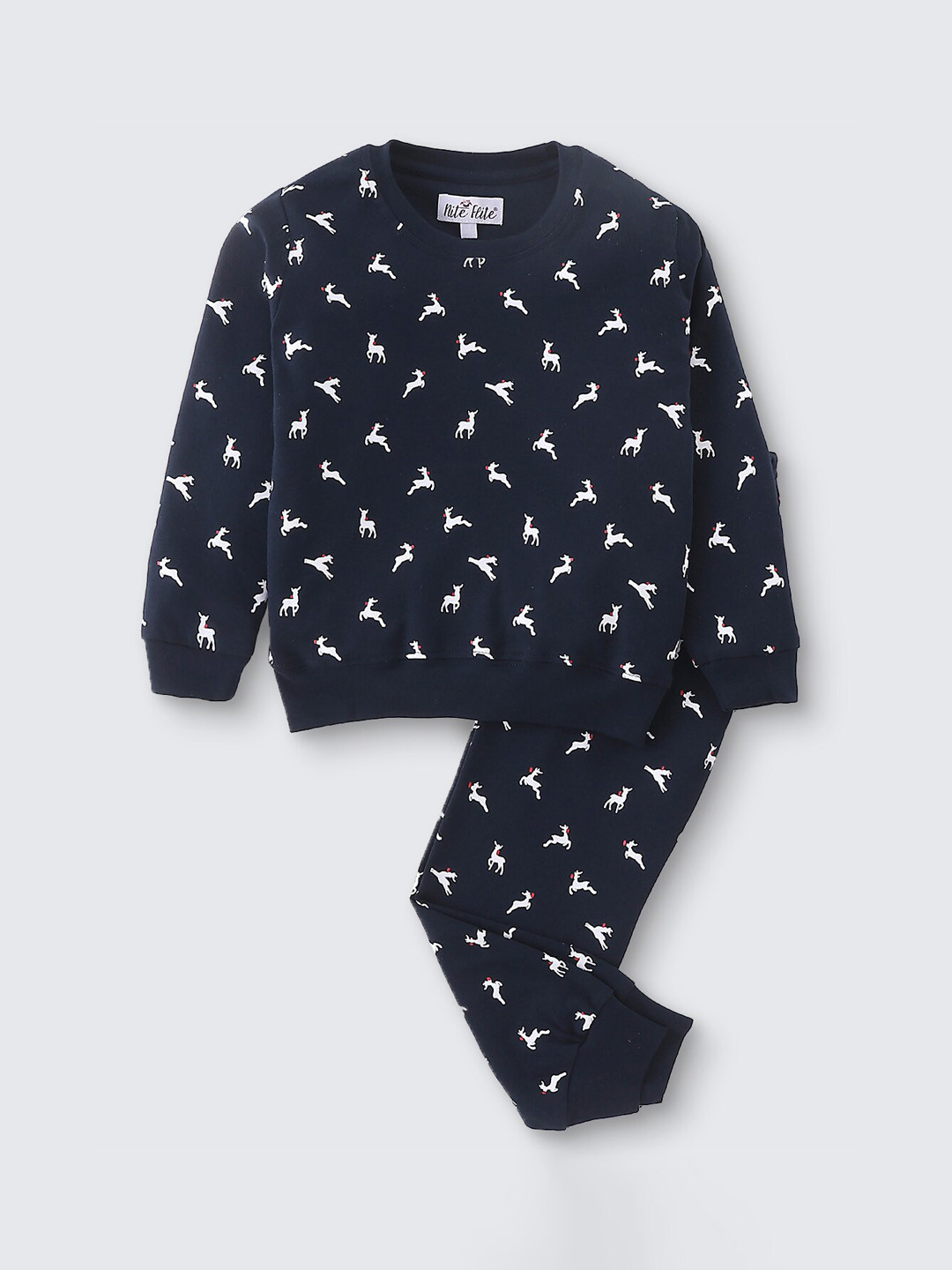 Nite Flite Kids Conversational Printed Pure Cotton T-Shirt & Pyjamas Night suit
