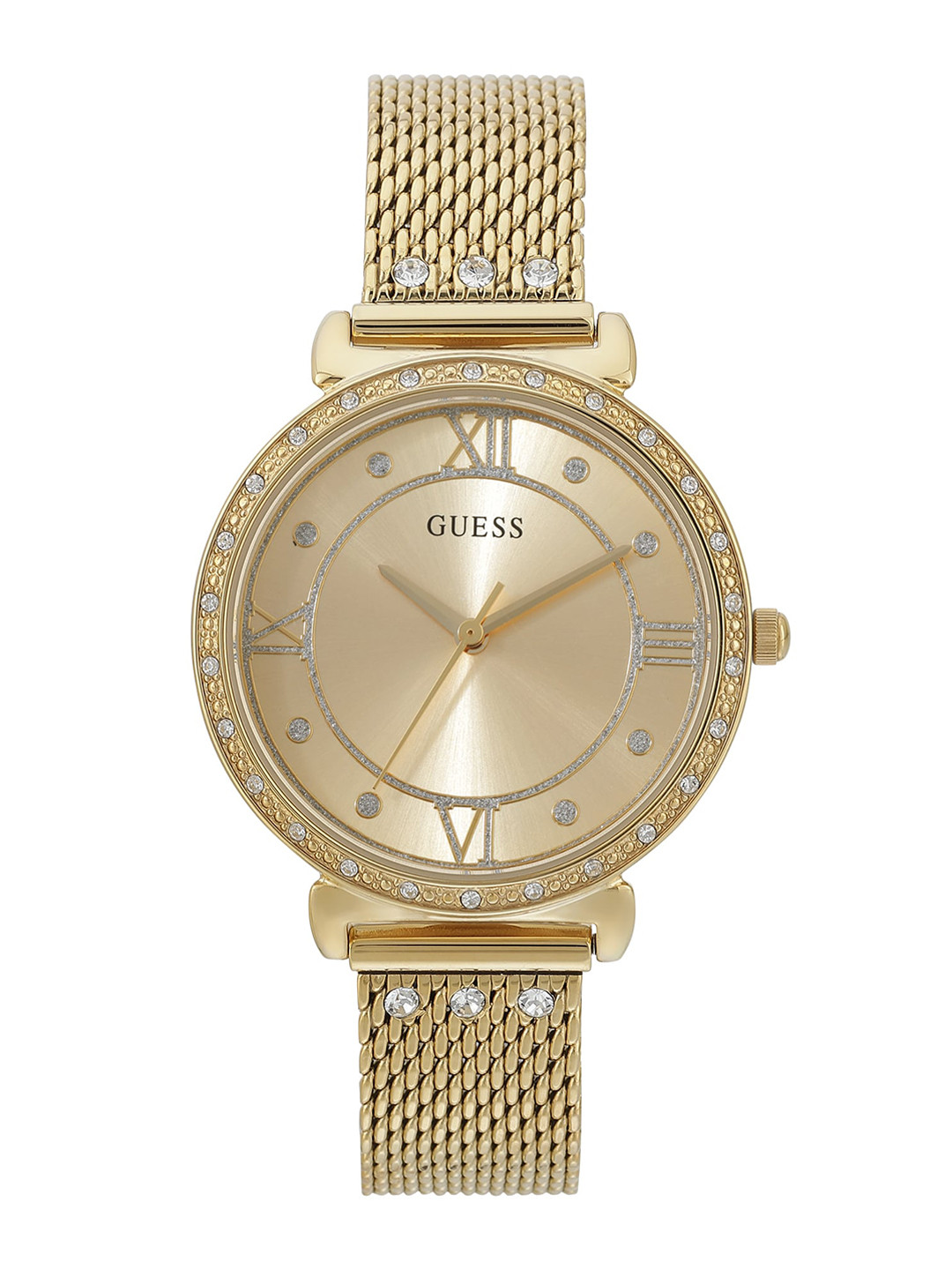 GUESS Women Embellished Dial Water Resistance Analogue Watch U1289L2M