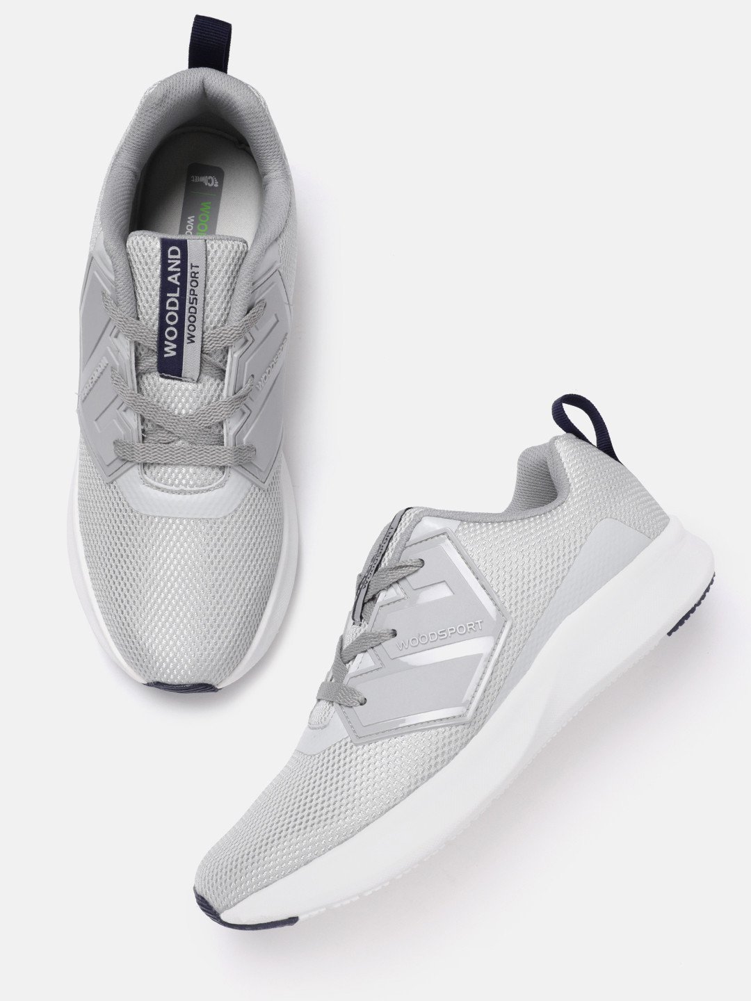 Woodland Men Woven Design Round-Toe Running Shoes