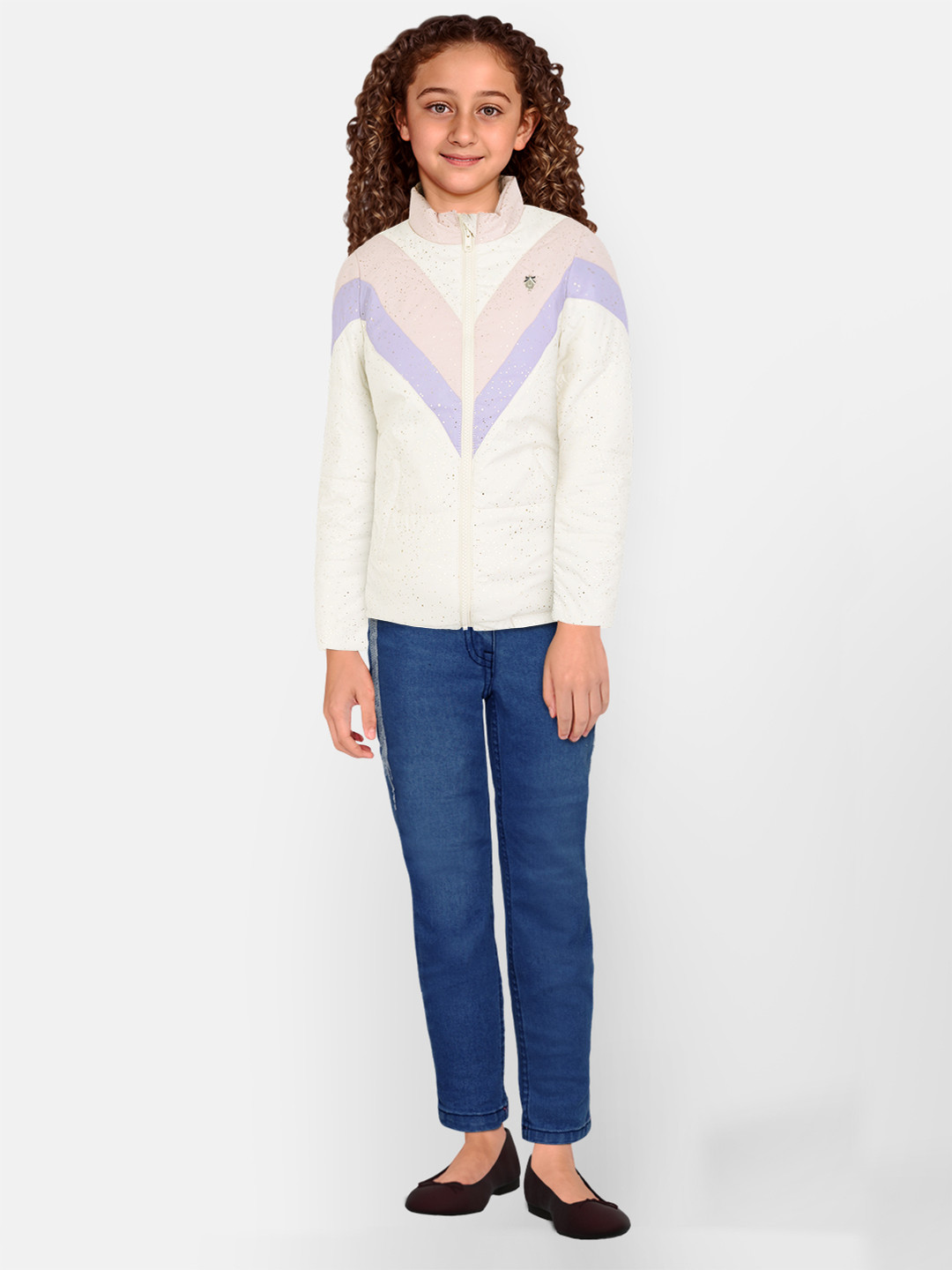 Allen Solly Junior Girls Colourblocked Bomber Jacket