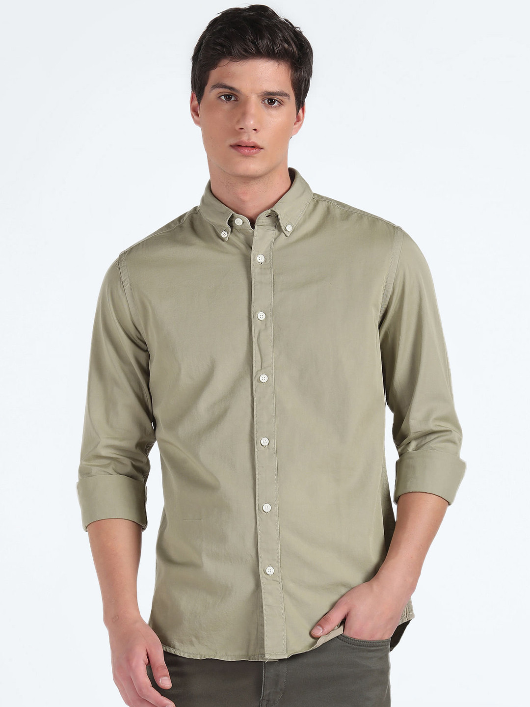 Flying Machine Fit Opaque Pure Cotton Casual Shirt