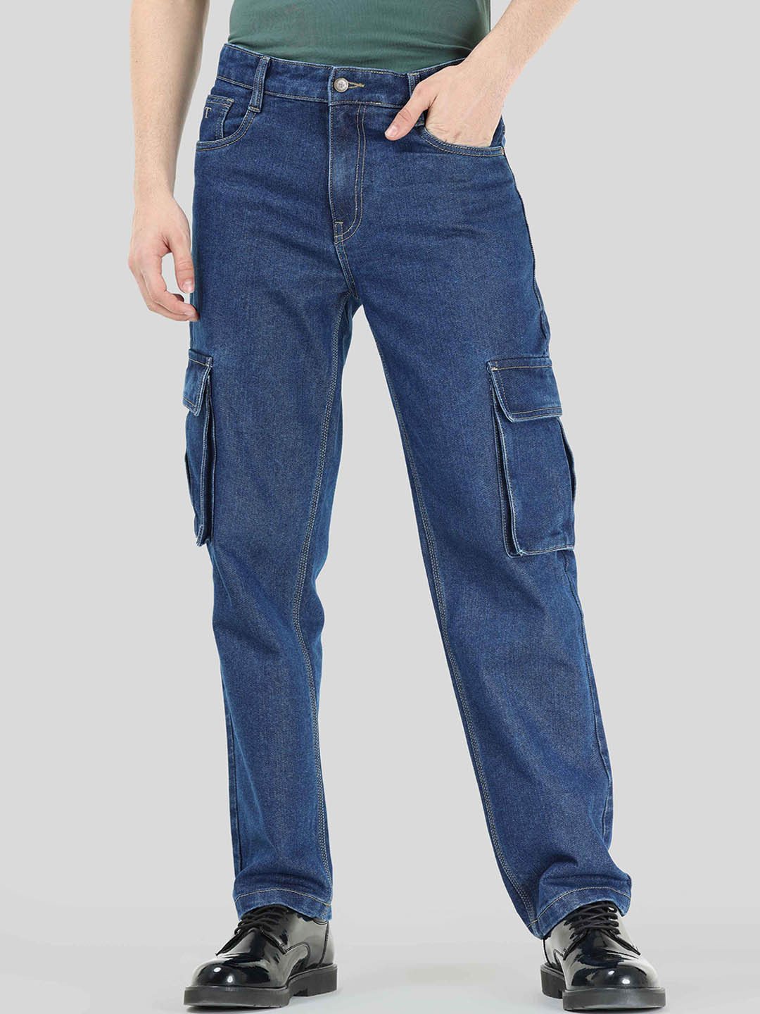 Tailoraedge Men Comfort Slim Fit Clean Look Light Fade Cotton Jeans