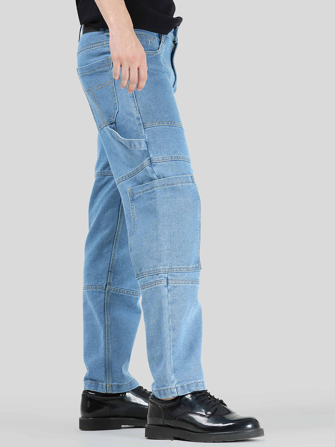 Tailoraedge Men Comfort Slim Fit Light Fade Clean Look Jeans
