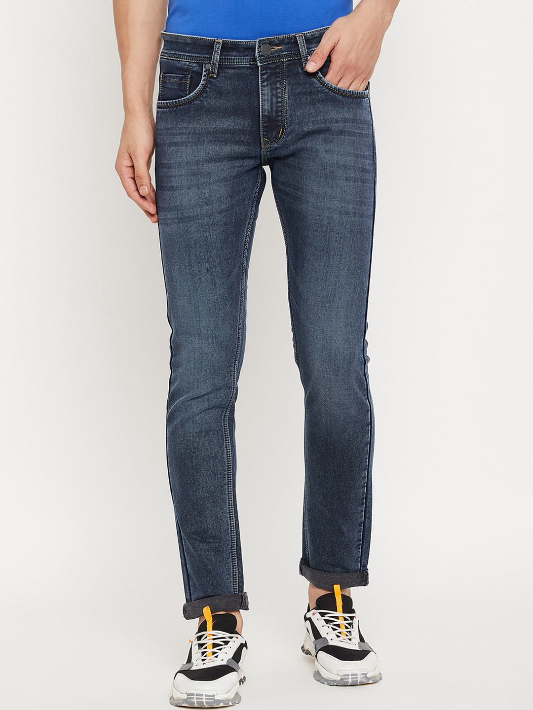Duke Men Slim Fit Heavy Fade Comfort Cotton Stretchable Jeans