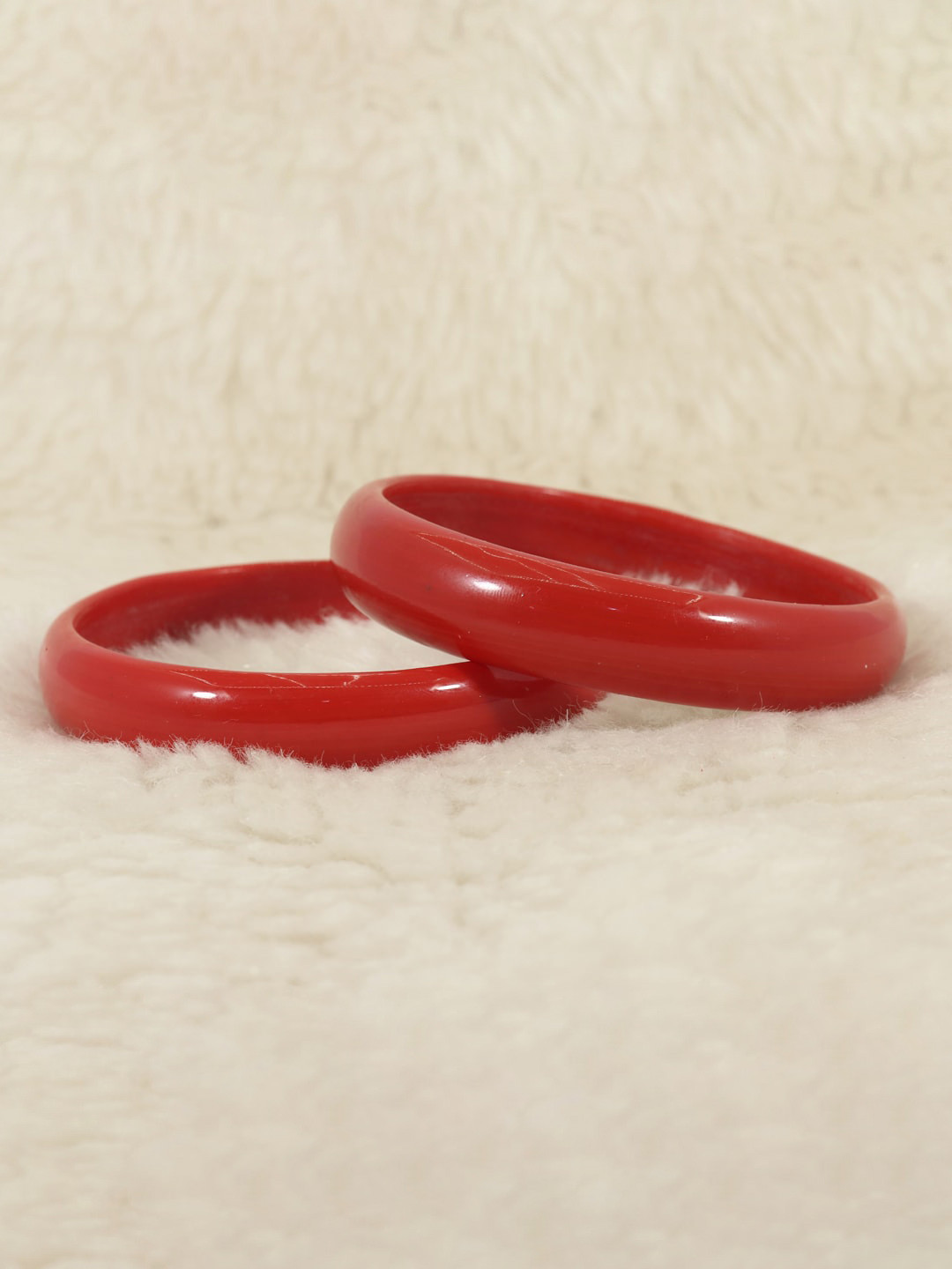 NMII Set Of 2 Plain Simple Glass Kada Bangles