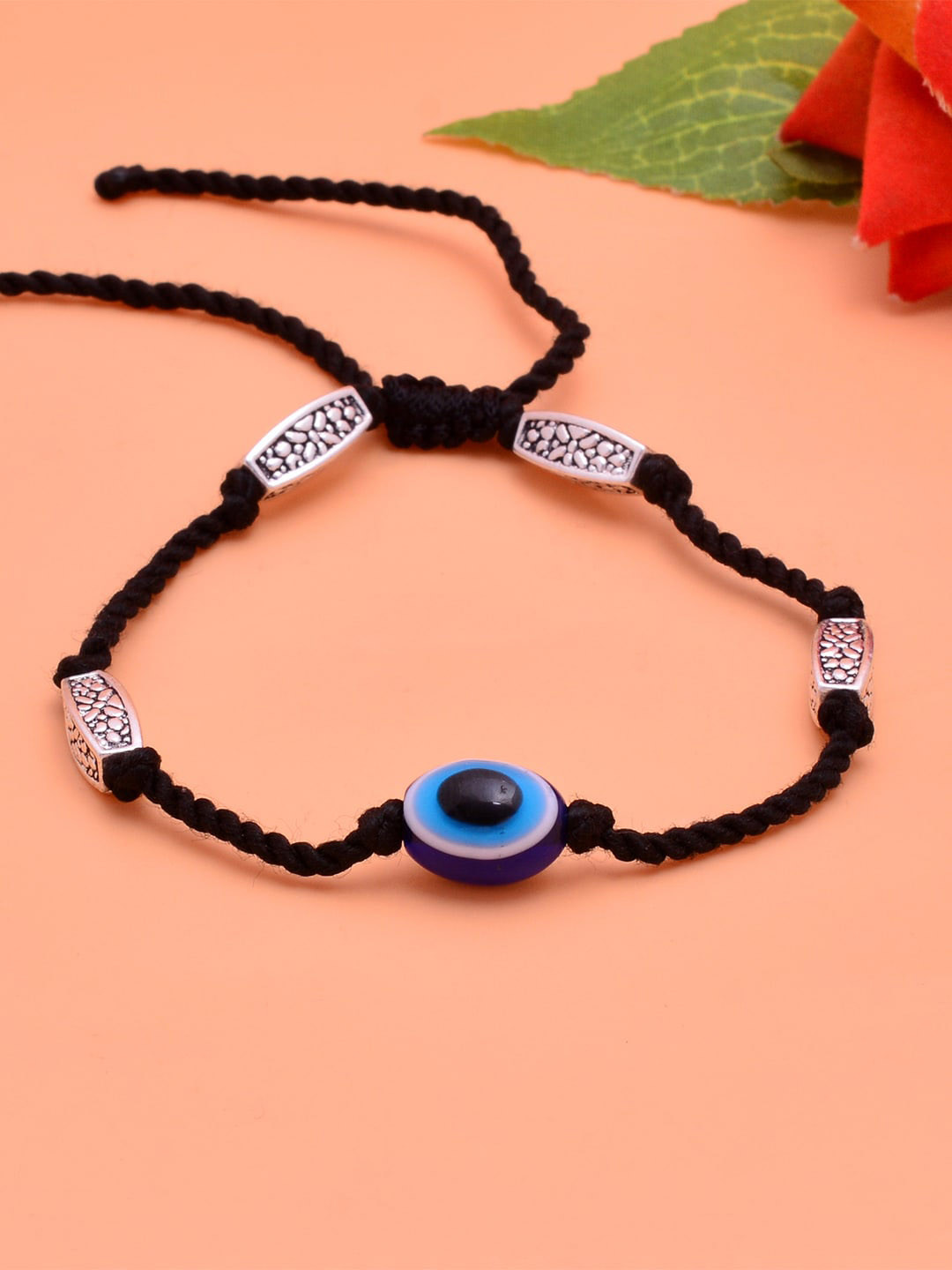 Abhooshan Silver-Plated Thread Anklet