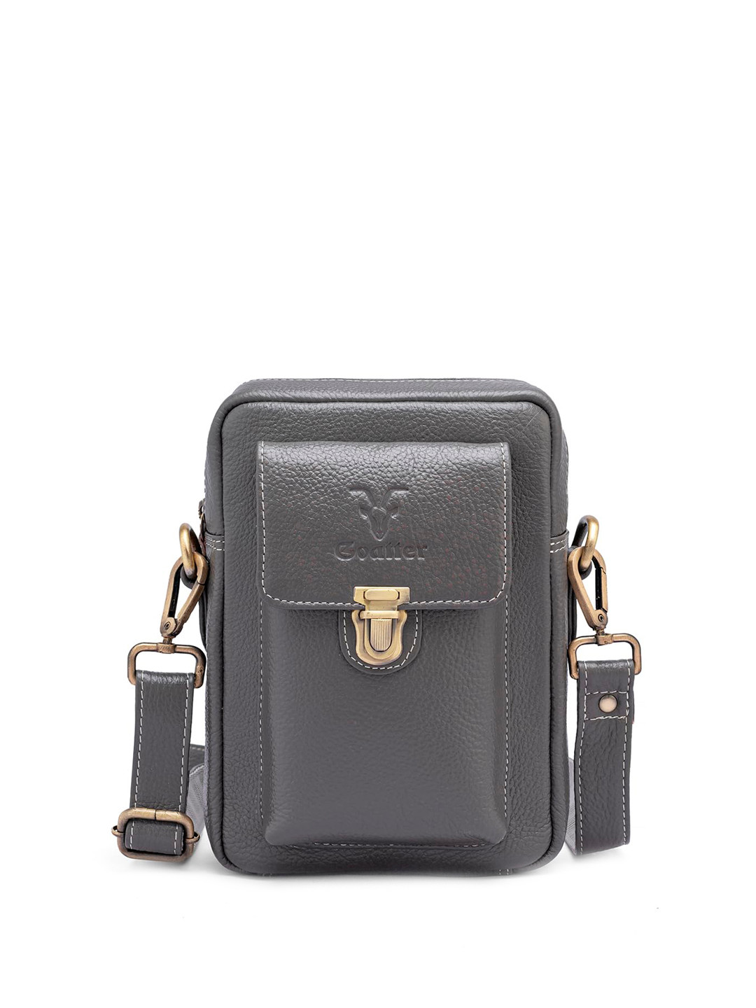 Goatter Leather Oversized Structured Sling Bag