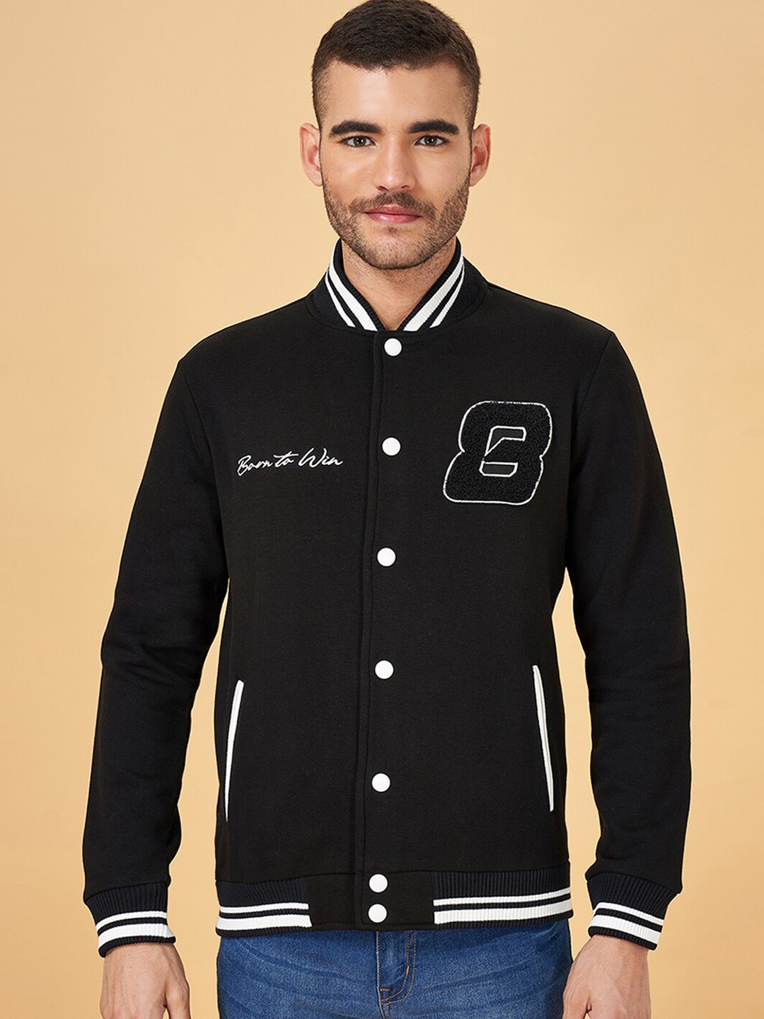 Buy People Typography Printed Varsity Jacket Jackets for Men 25466134 Myntra