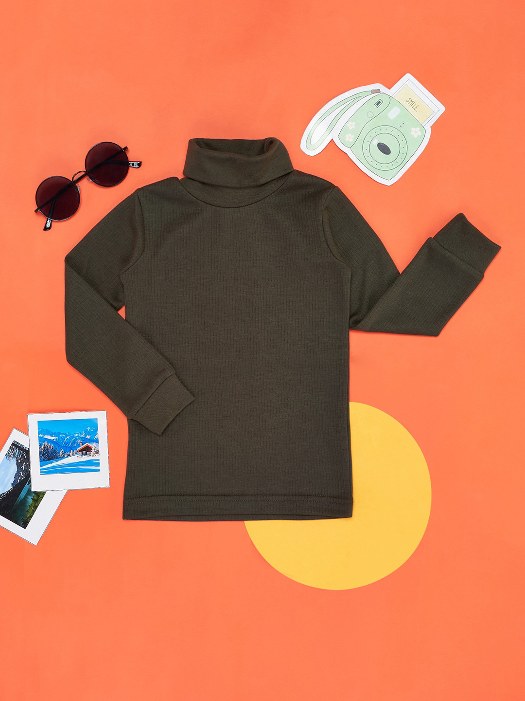 Pantaloons Junior Boys High Neck Thermal Tops