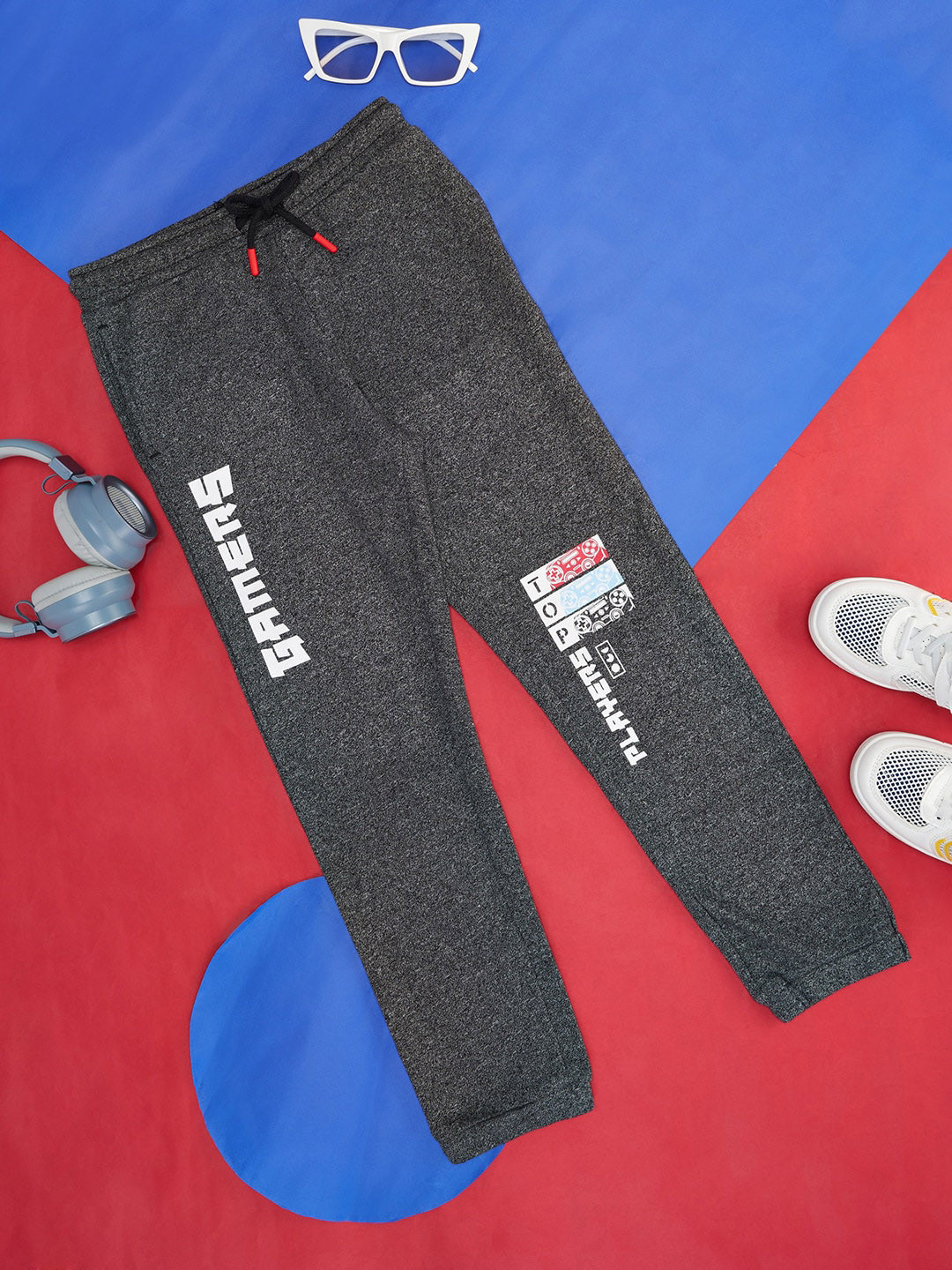 Pantaloons Junior Boys Graphic Printed Cotton Track Pants