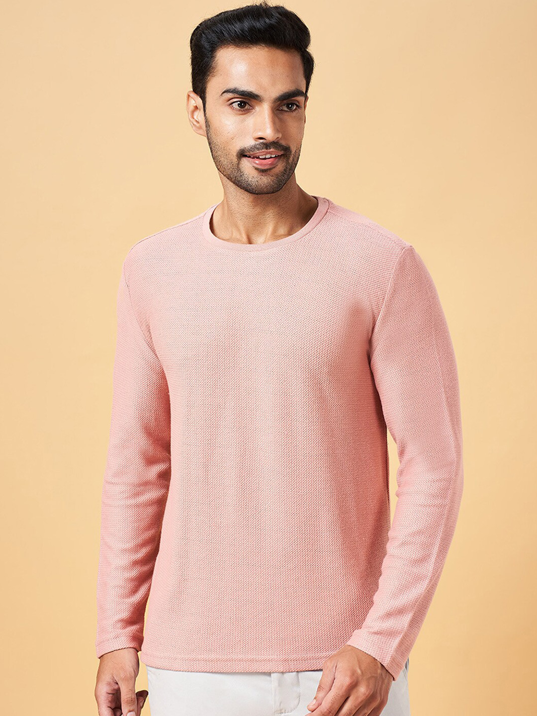 BYFORD by Pantaloons Round Neck Slim Fit Cotton T-shirt
