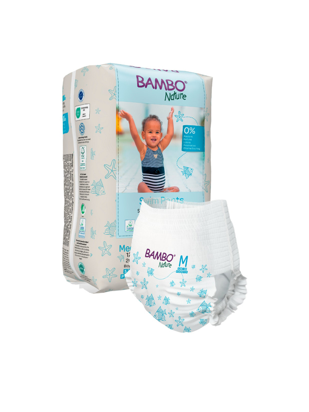 Bambo Nature Disposable Swim Diaper Pants - Medium 12+kg
