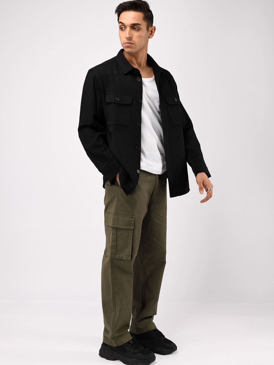 Tailoraedge Men Finest Twill Relaxed Fit Cargos