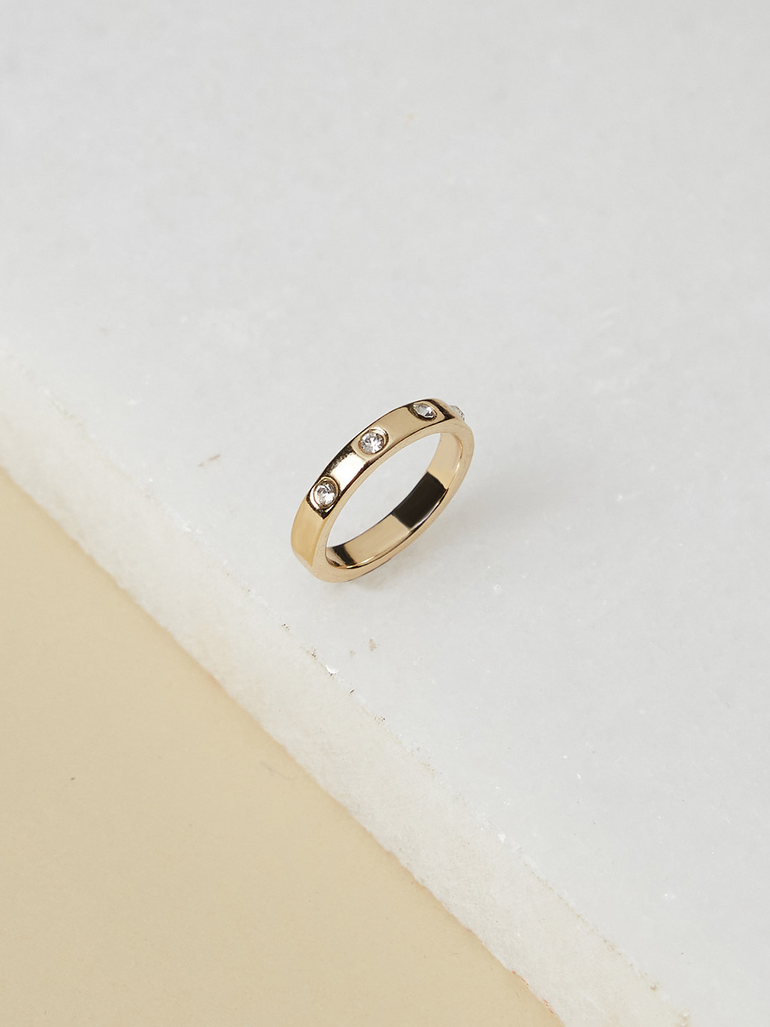 Accessorize Gold Plated Chunky Gem Stone Ring