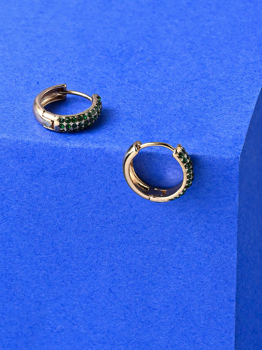 Accessorize Stone-Studded Classic Half Hoop Earrings