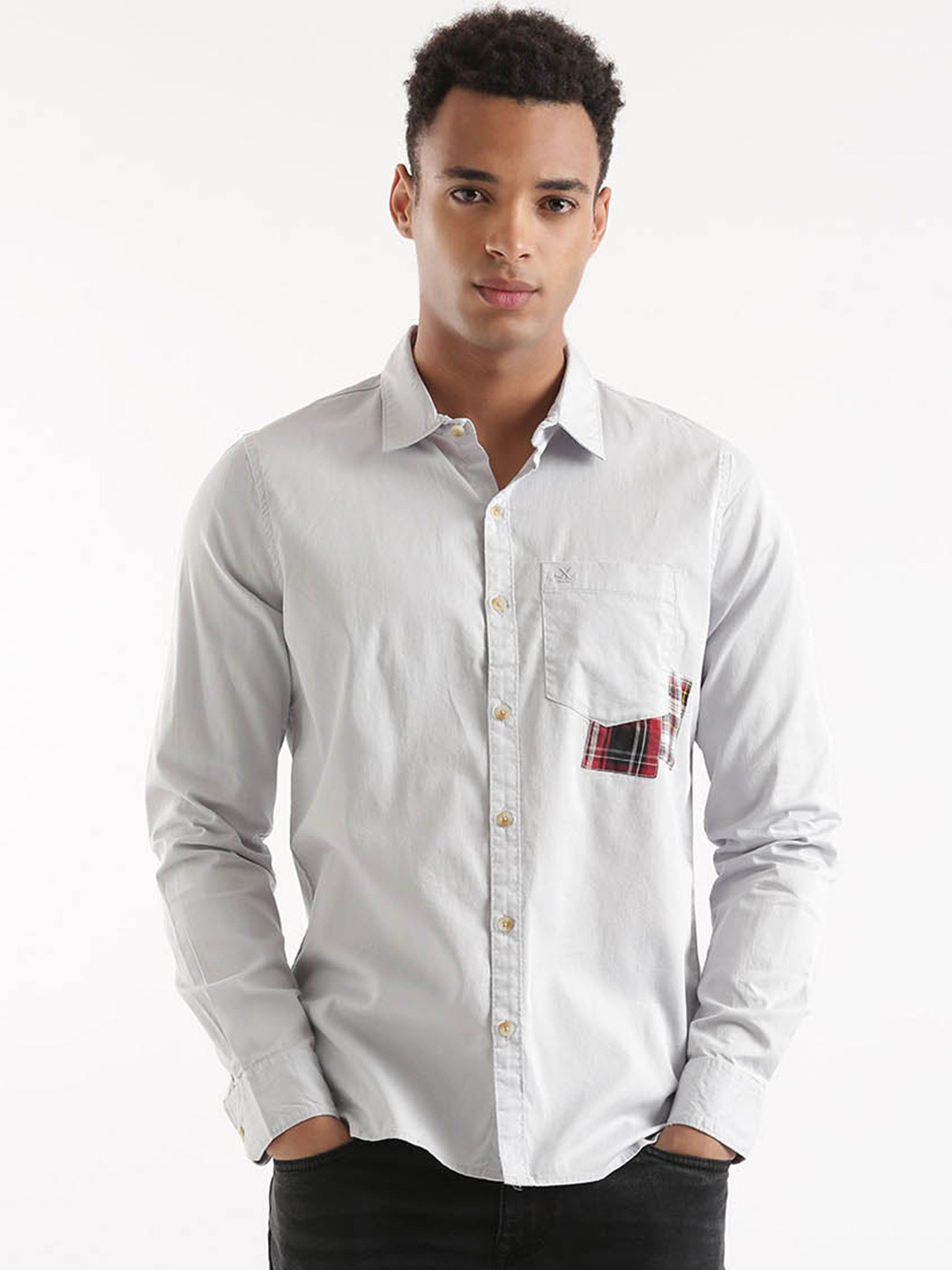 WROGN Custom Slim Fit Cotton Casual Shirt