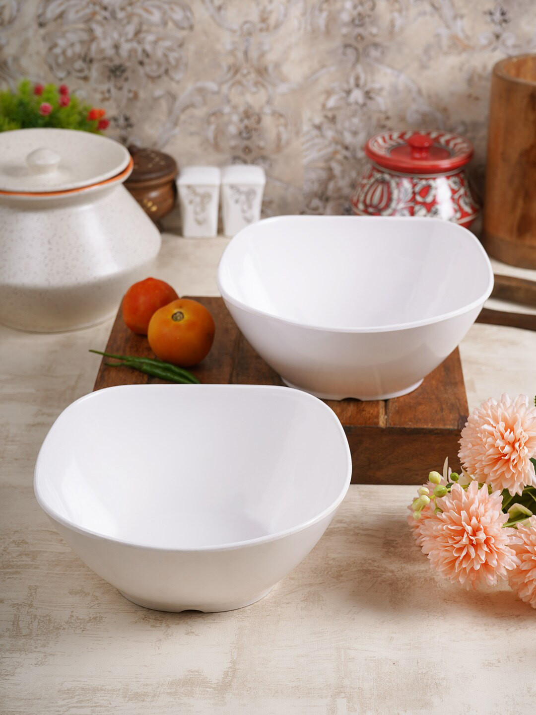 CDI White 2 Pieces Melamine Serving Donga -1L Each