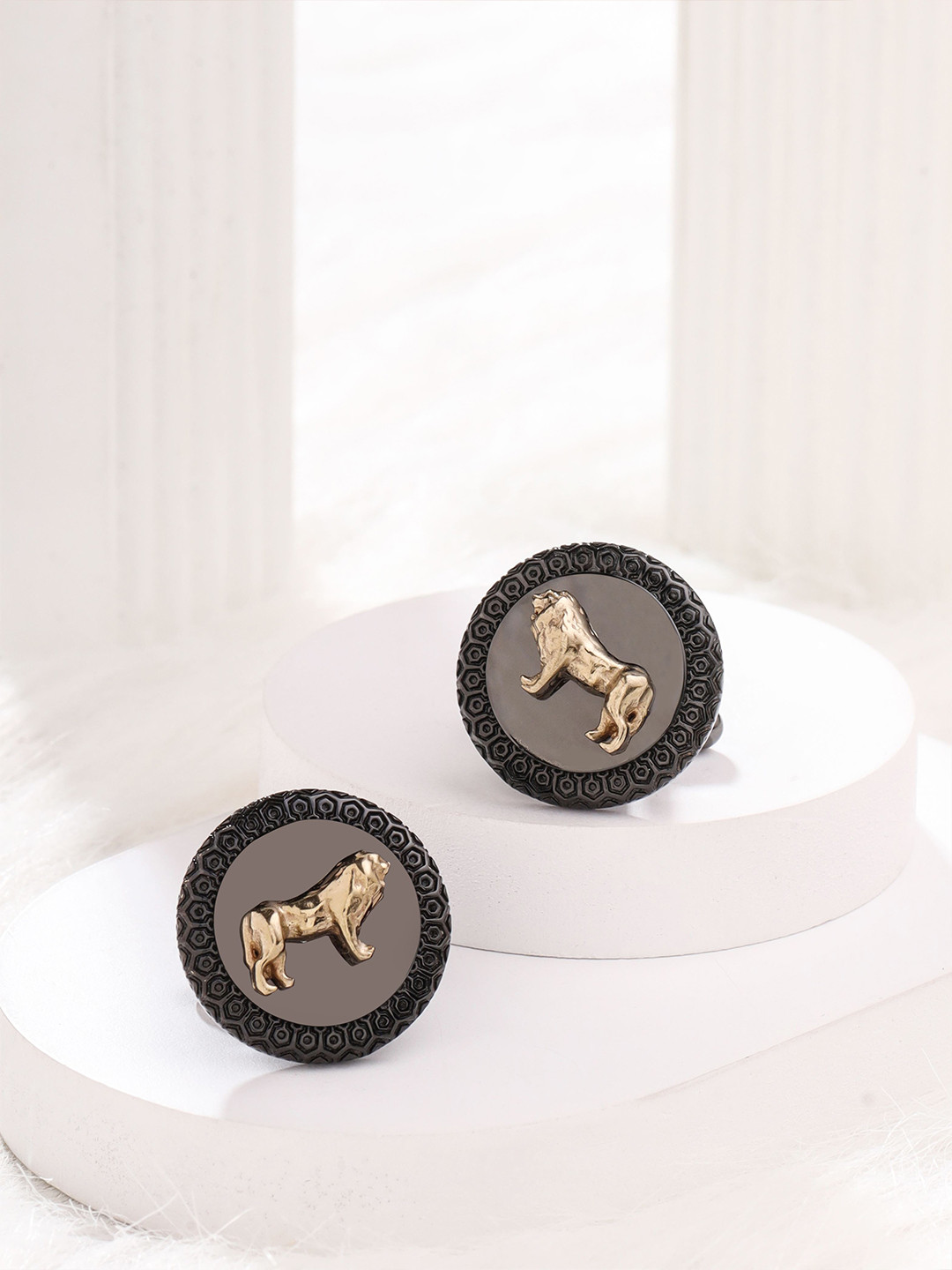 COSA NOSTRAA Brass Textured Cufflink