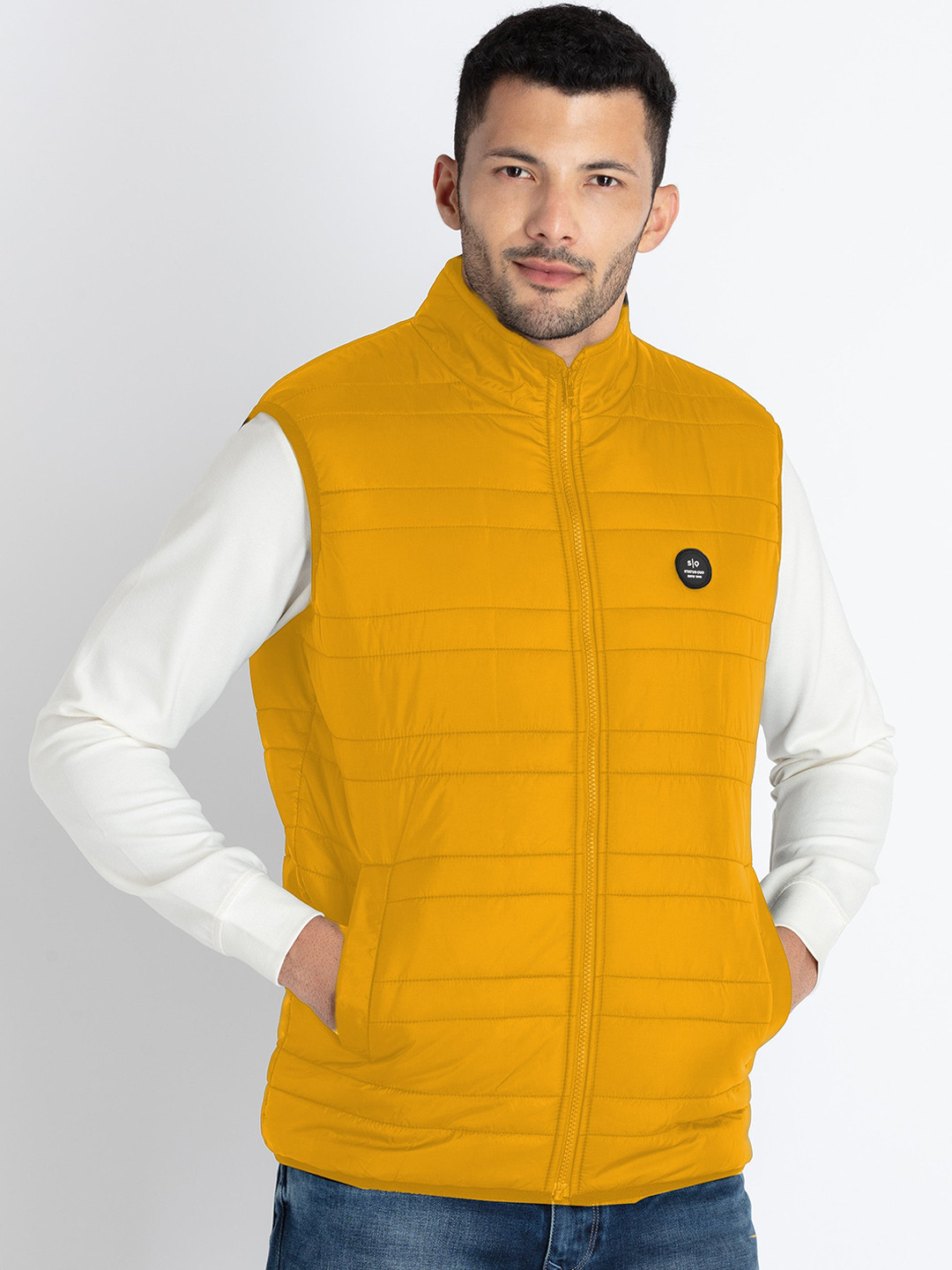 Status Quo Qulited Mock Collar Puffer Jacket