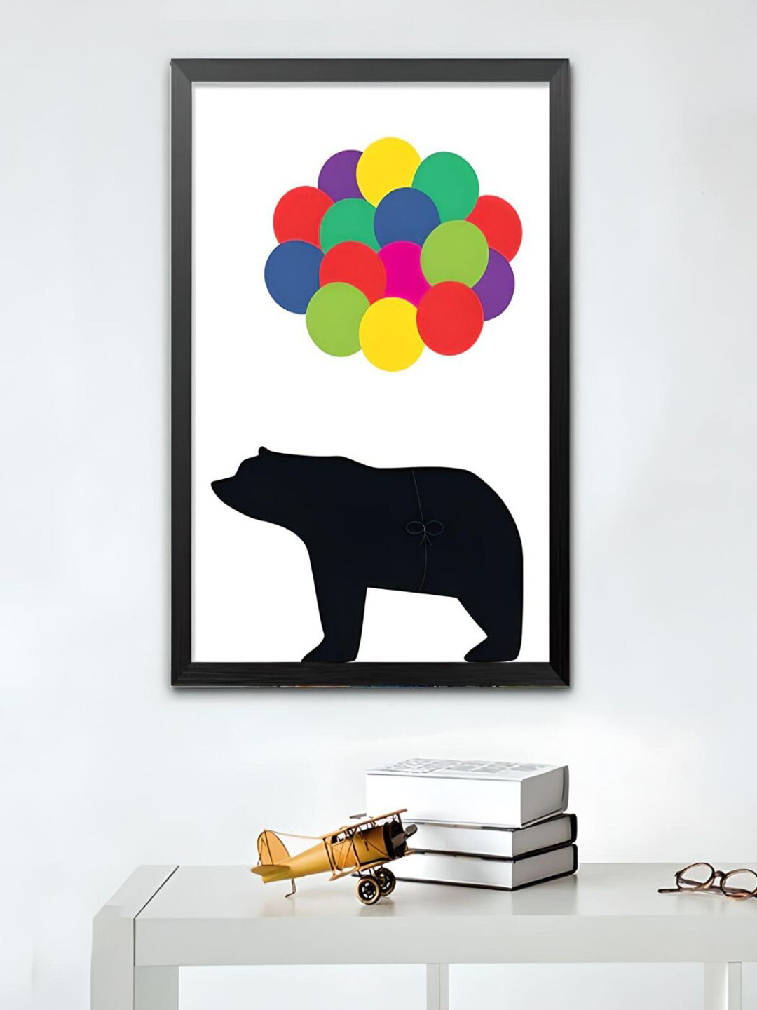 THE HANDMADE FLAIR Bears Canvas Wall Rectangle Paintings Wall Art - 15 x 19 In