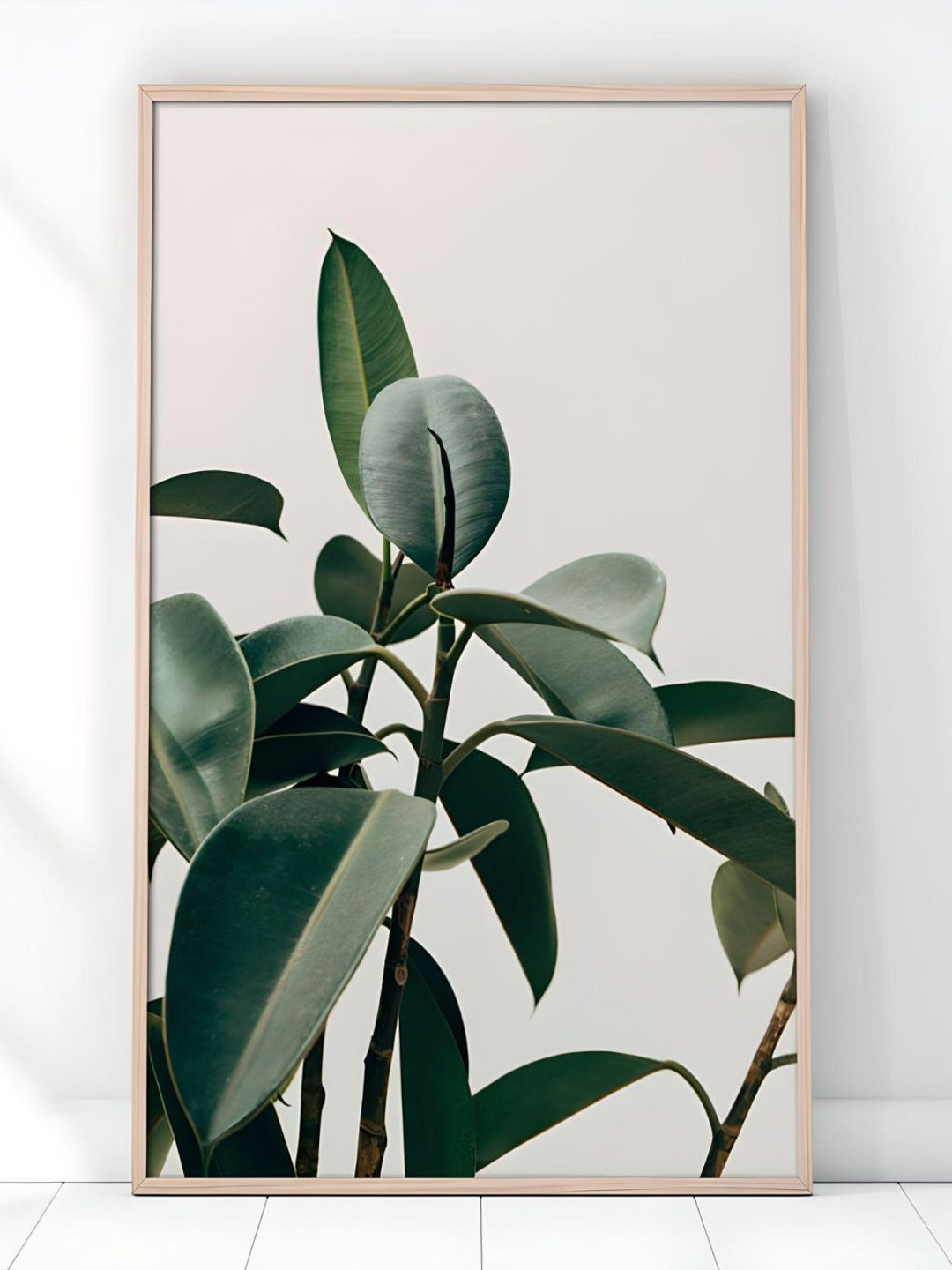 THE HANDMADE FLAIR Green & White Netherlands Printed Framed Canvas Wall Art