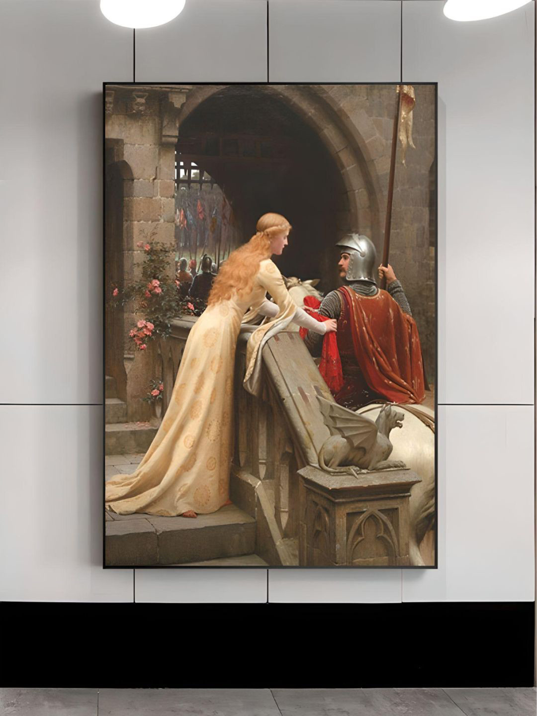 THE HANDMADE FLAIR Brown Godspeed Poster Printed Framed Canvas Wall Art