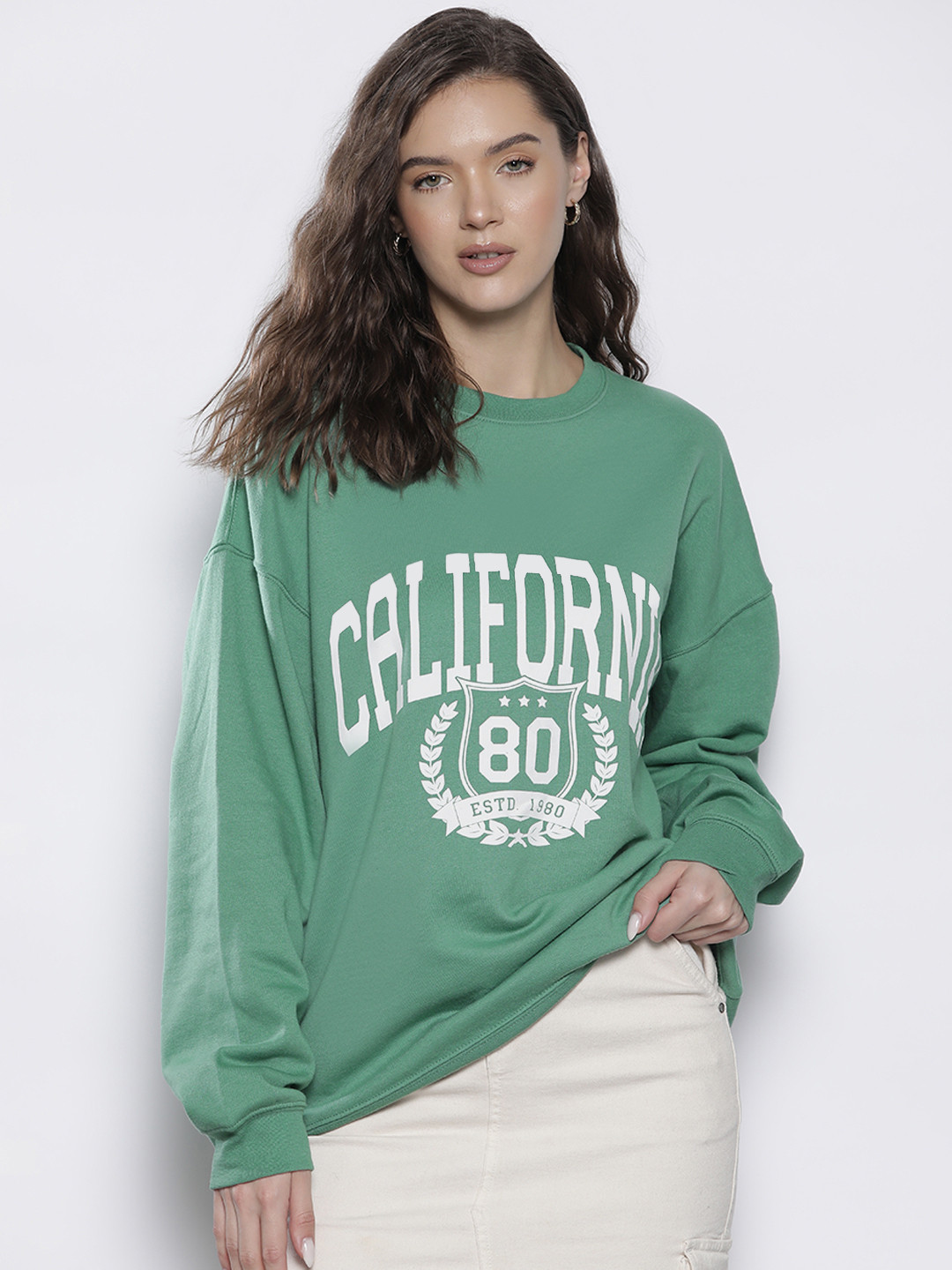 Boohoo California Printed Super Oversized Sweatshirt