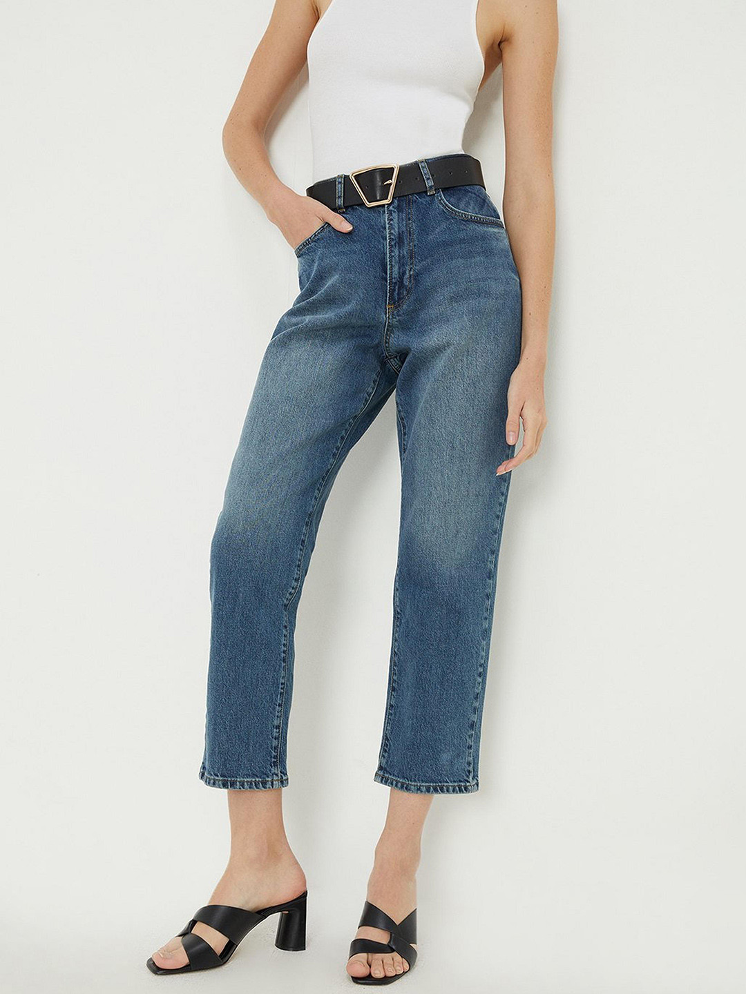 DOROTHY PERKINS Women Cropped Length Straight Fit Jeans