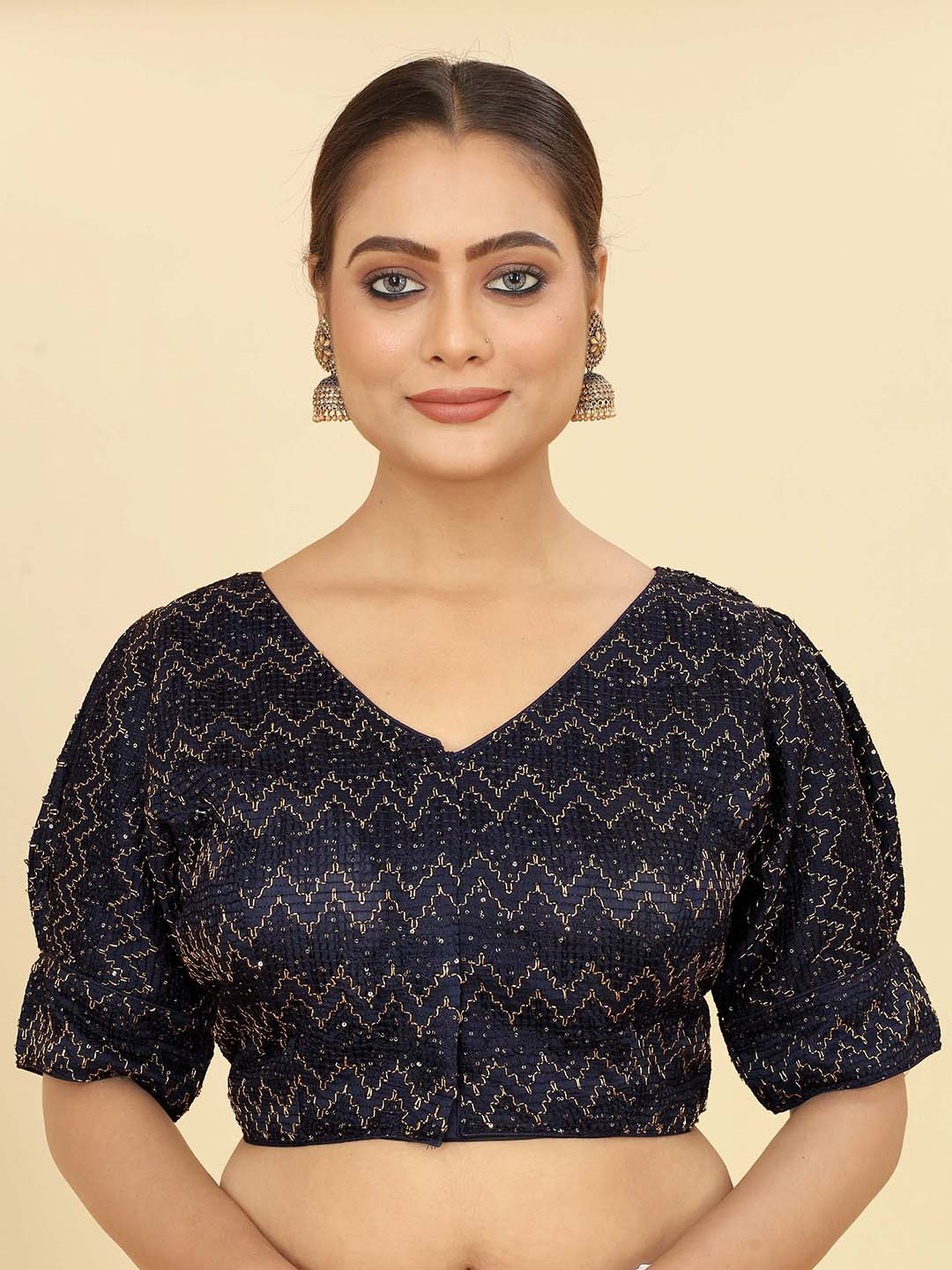 SHOPGARB Embroidered Saree Blouse