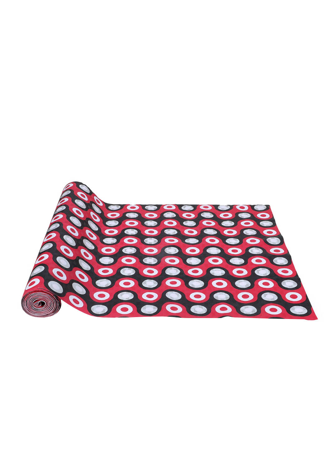 Dakshya Industries Red & Black Coin Printed Anti Slip Shelf Liner