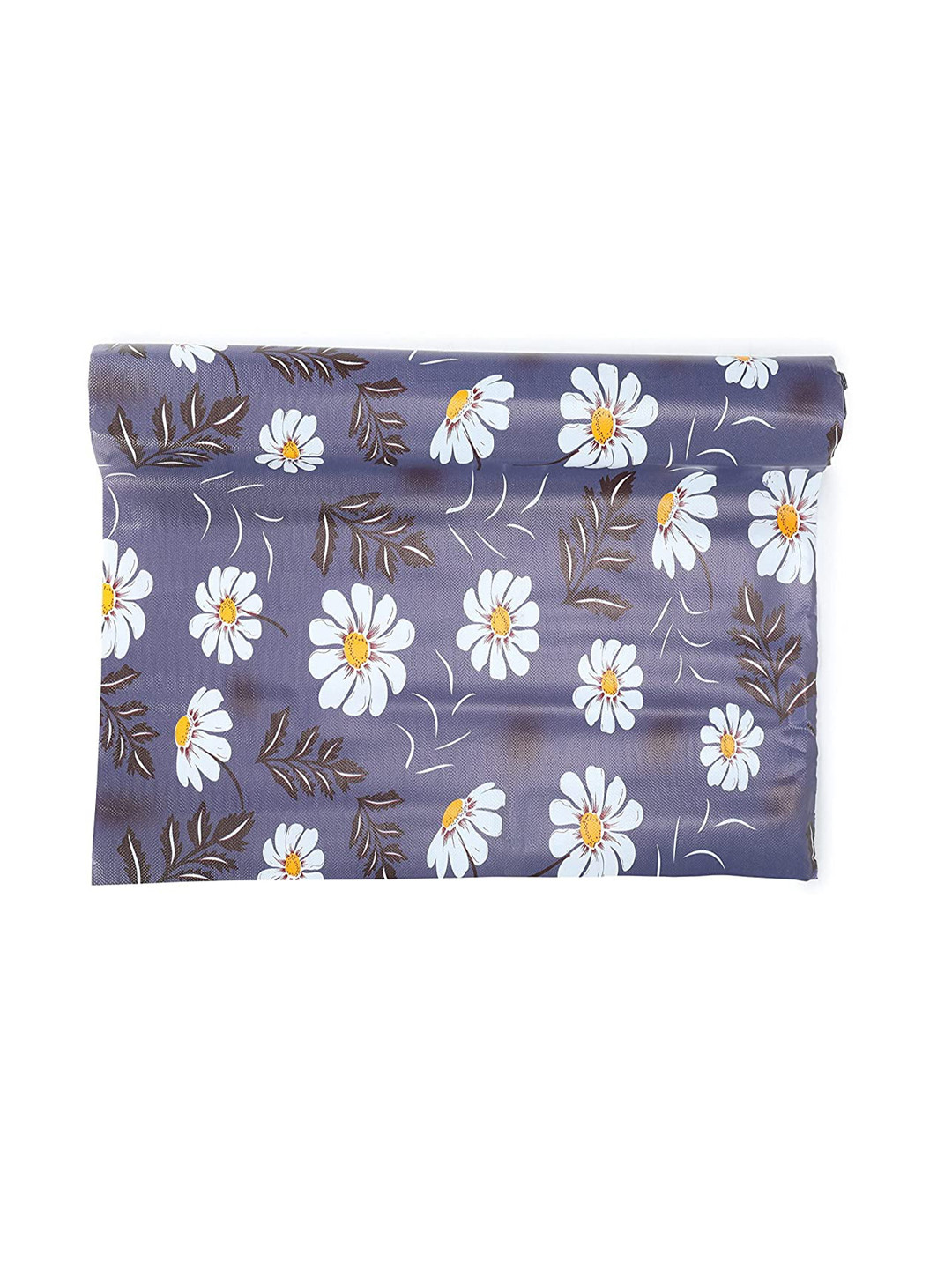 Dakshya Industries Blue Sunflower Printed Anti Slip Self Cover Roll