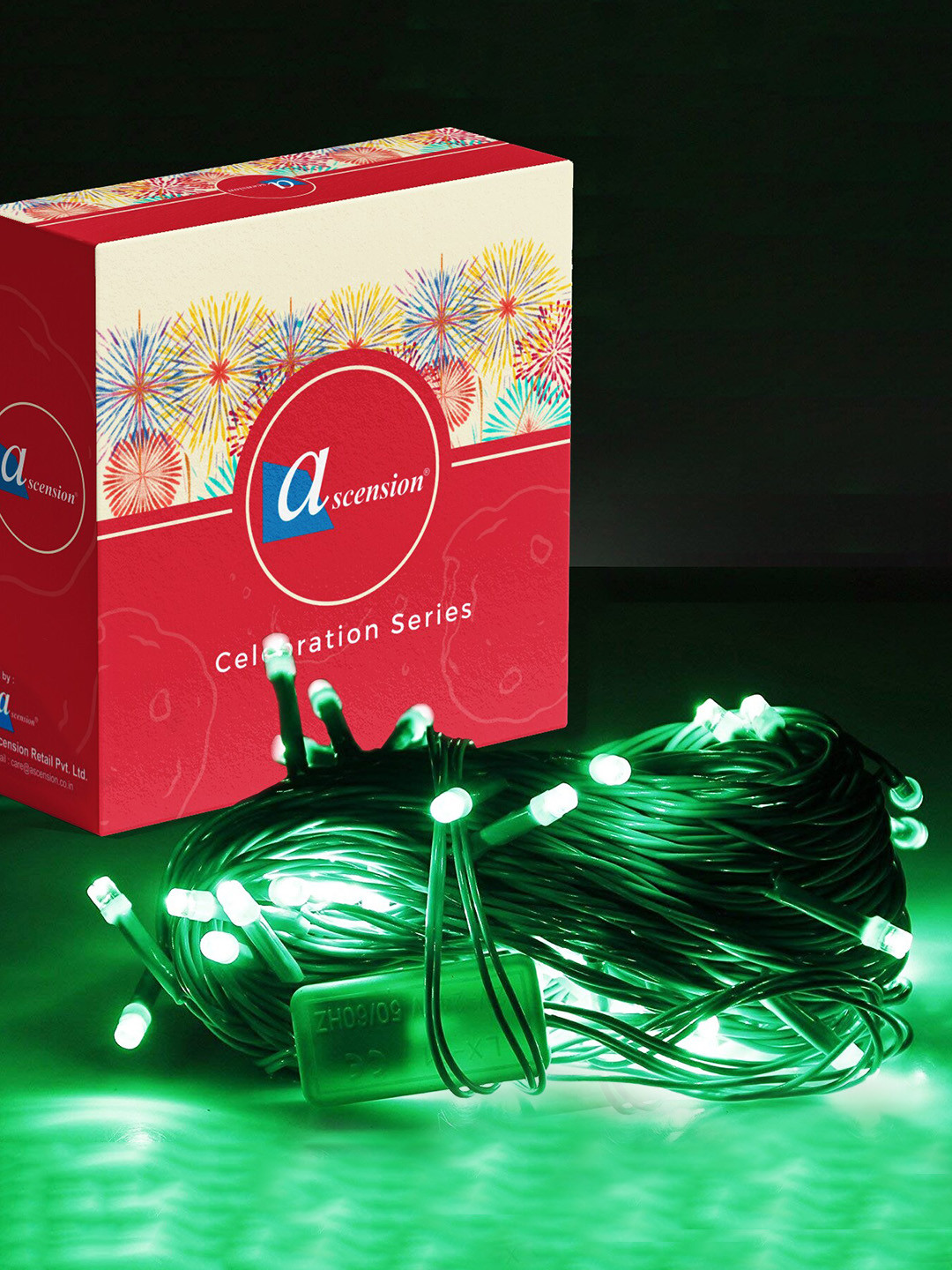 Ascension 10m Multicolor More than 360 LEDs Rice Shape String Lights